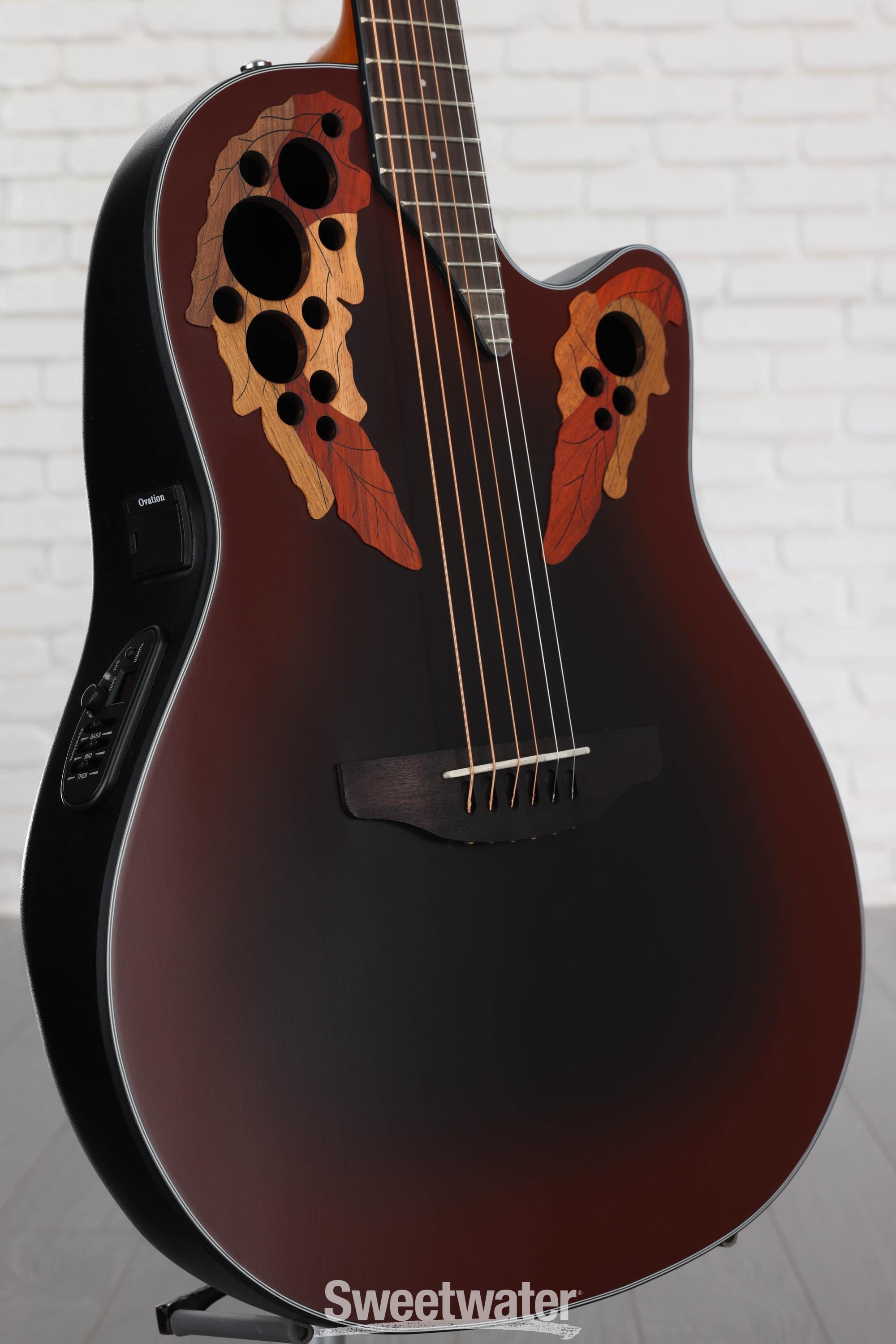 Amazon.com: Ovation Celebrity Elite CE44-RBB Mid-Depth