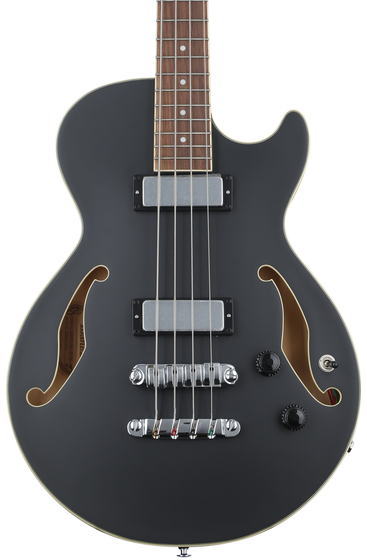 Ibanez AGB200 Semi-hollow Bass Guitar - Black Flat | Sweetwater