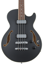 Photo of Ibanez AGB200 Semi-hollow Bass Guitar - Black Flat