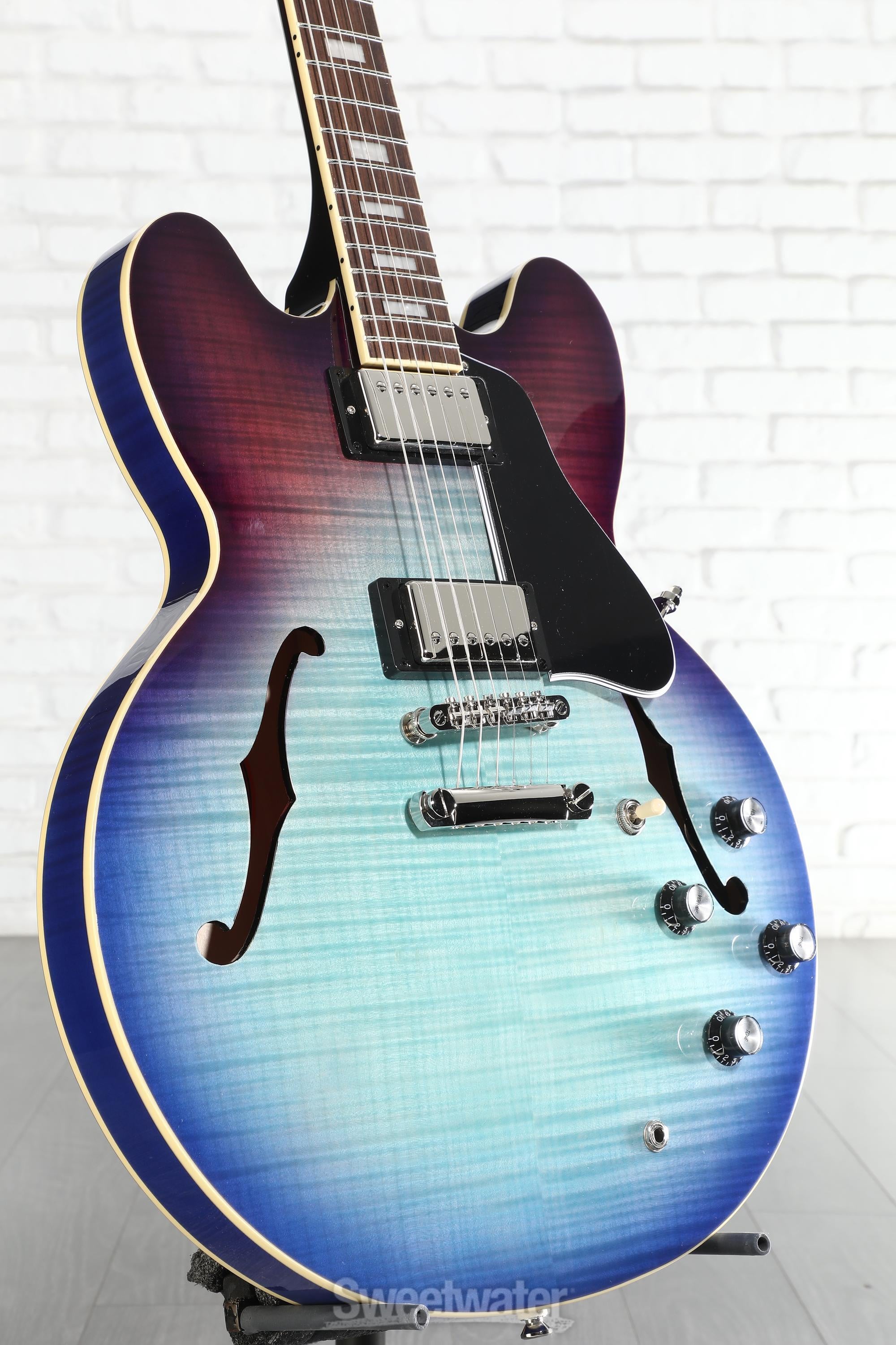 Epiphone ES-335 Figured Semi-hollowbody - Blueberry Burst | Sweetwater
