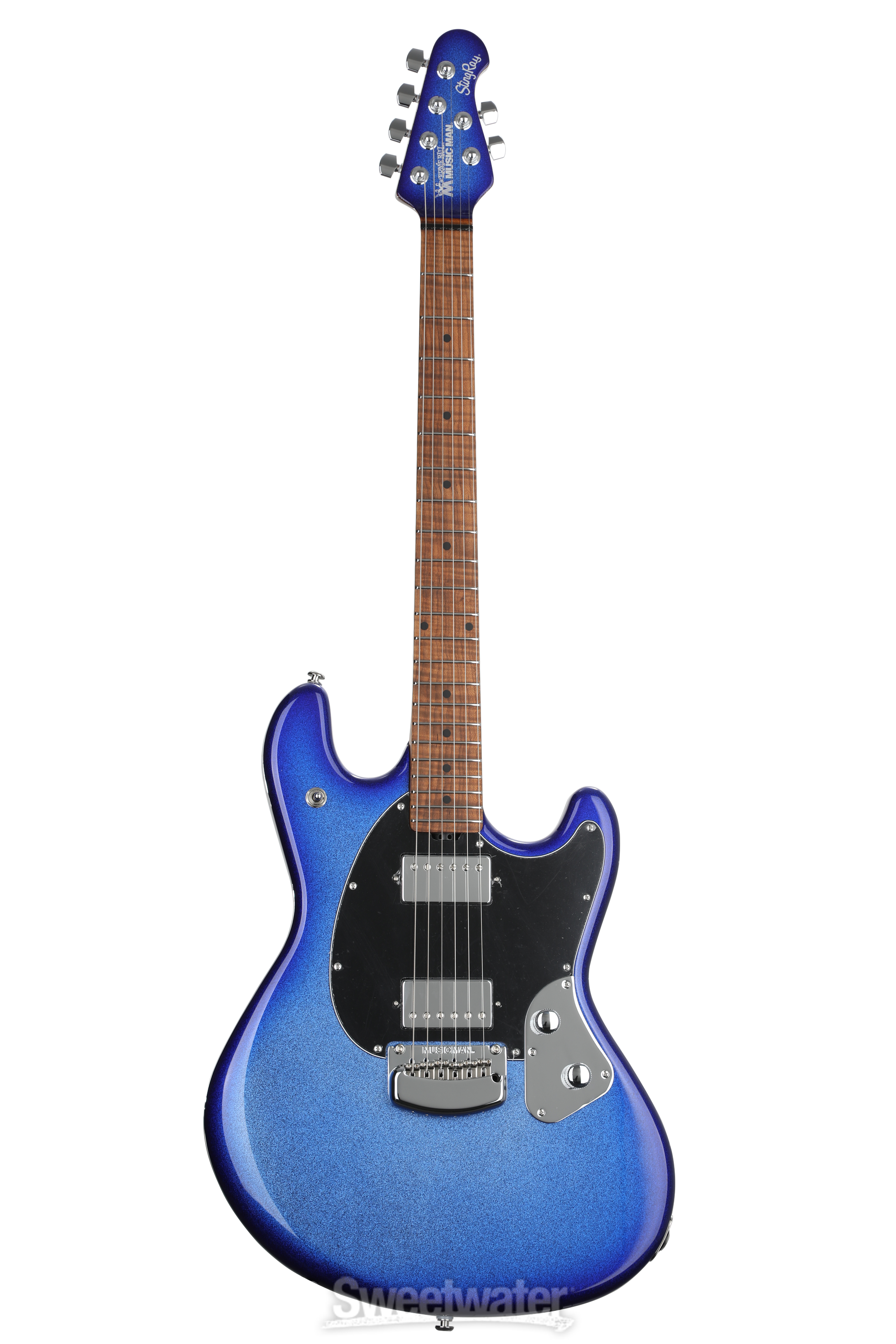 Ernie Ball Music Man StingRay RS Electric Guitar - Pacific Blue Sparkle,  Sweetwater Exclusive