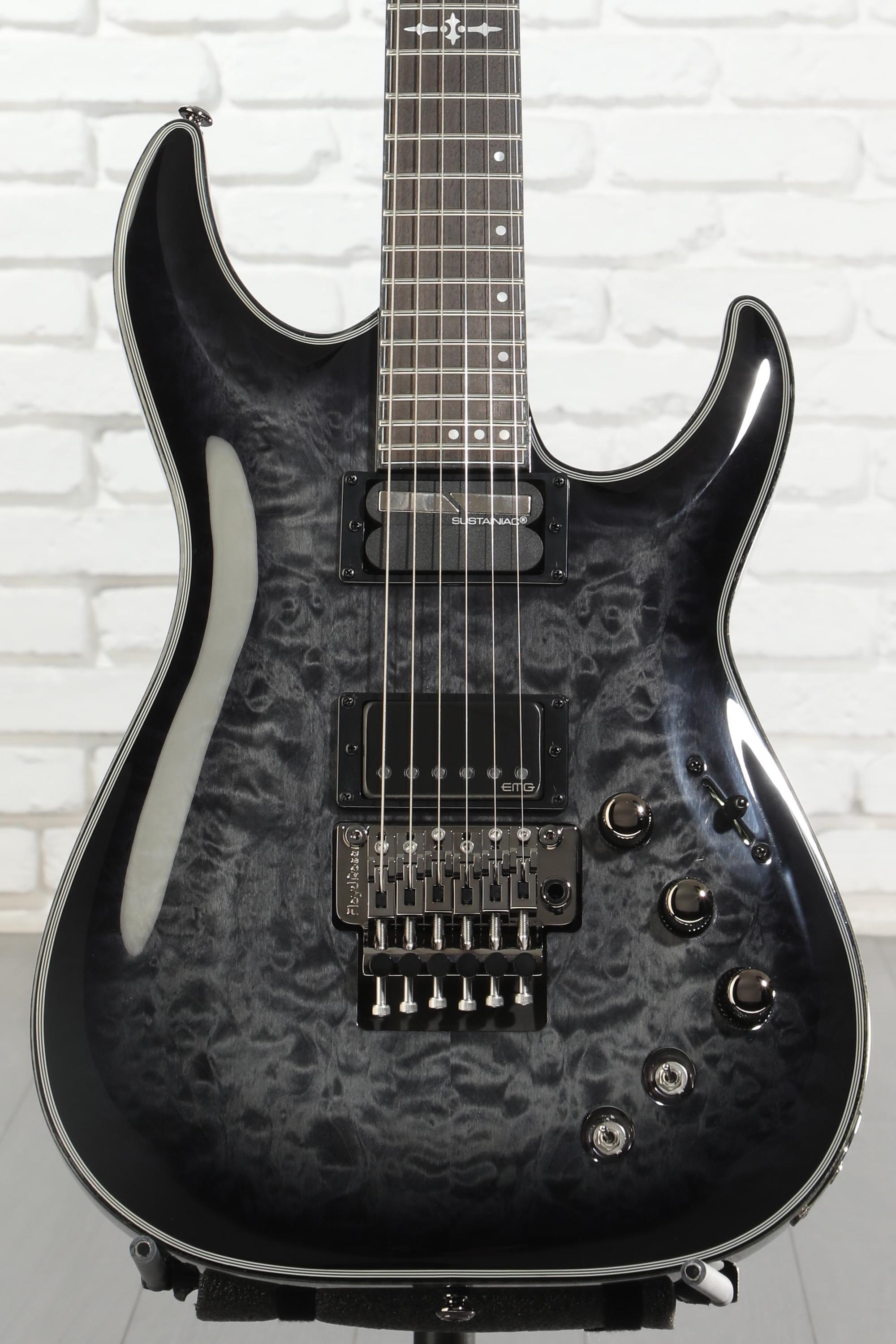 Schecter Hellraiser Hybrid C-1 FR-S Electric Guitar - Trans Black
