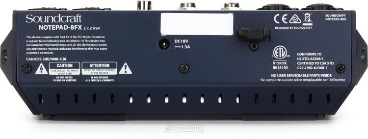Soundcraft Notepad-8FX Mixer with Effects | Sweetwater 