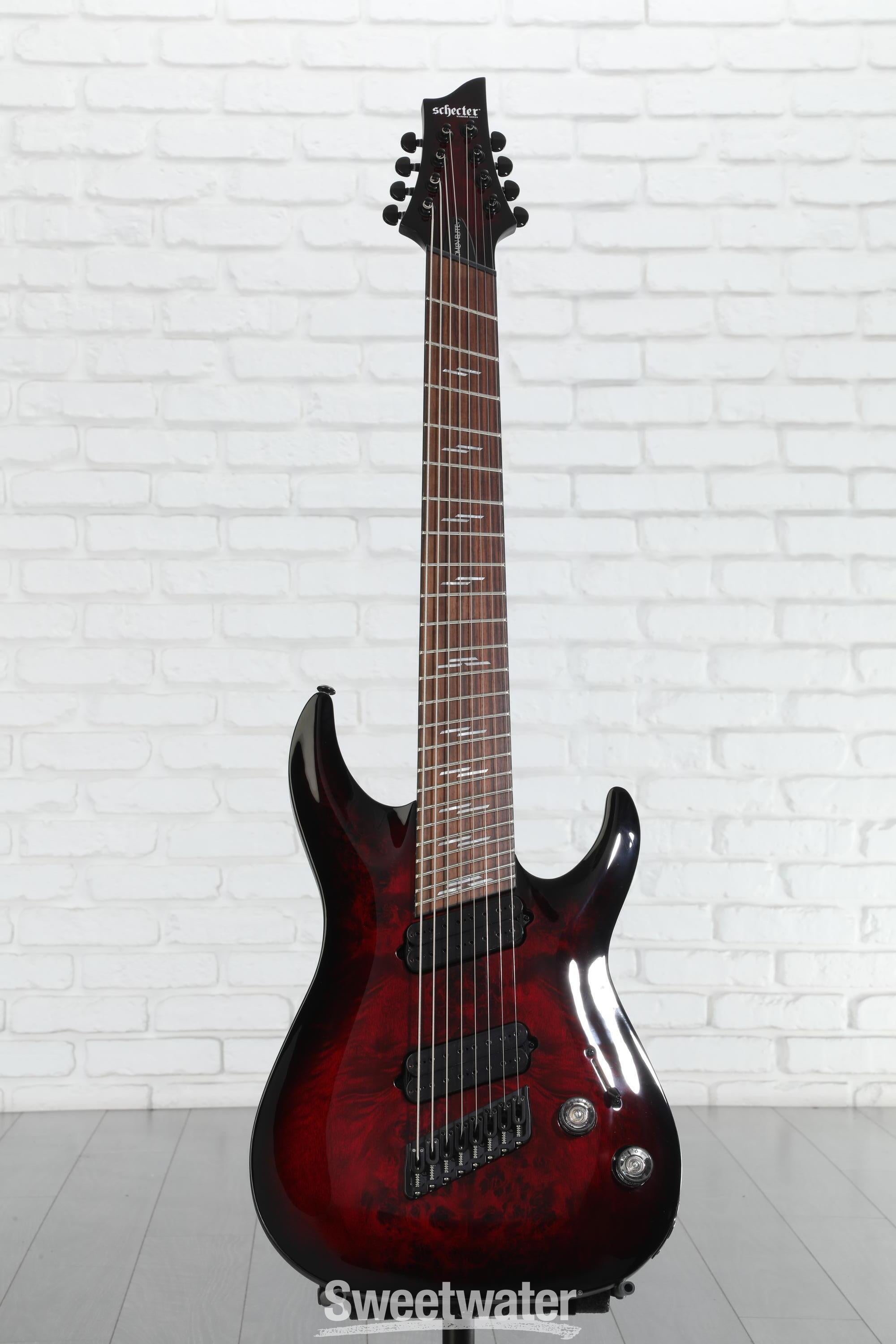 Schecter Omen Elite-8 Multiscale 8-string Electric Guitar - Black