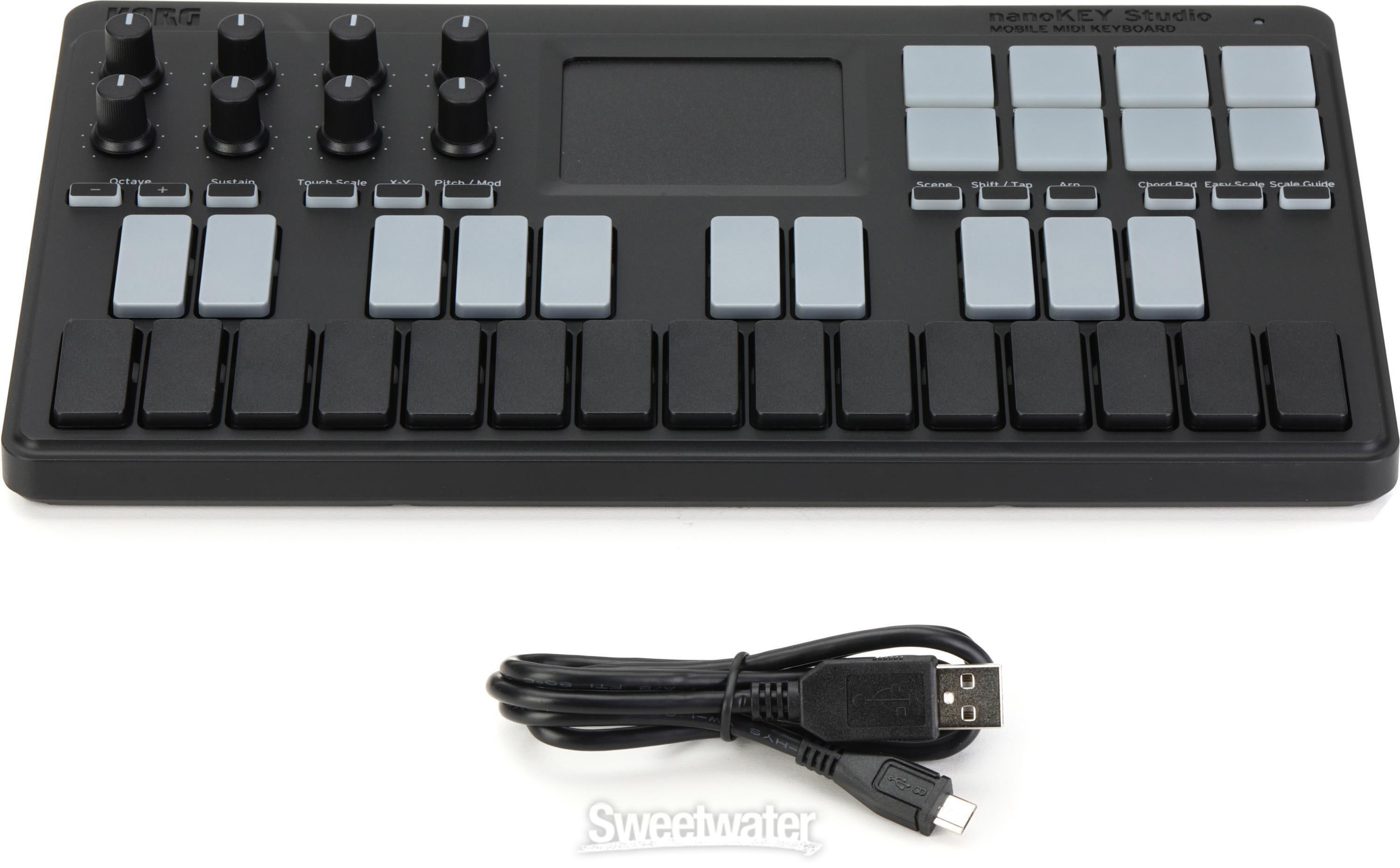 Korg nanoKEY Studio Bluetooth/USB MIDI and Pad Controller | Sweetwater