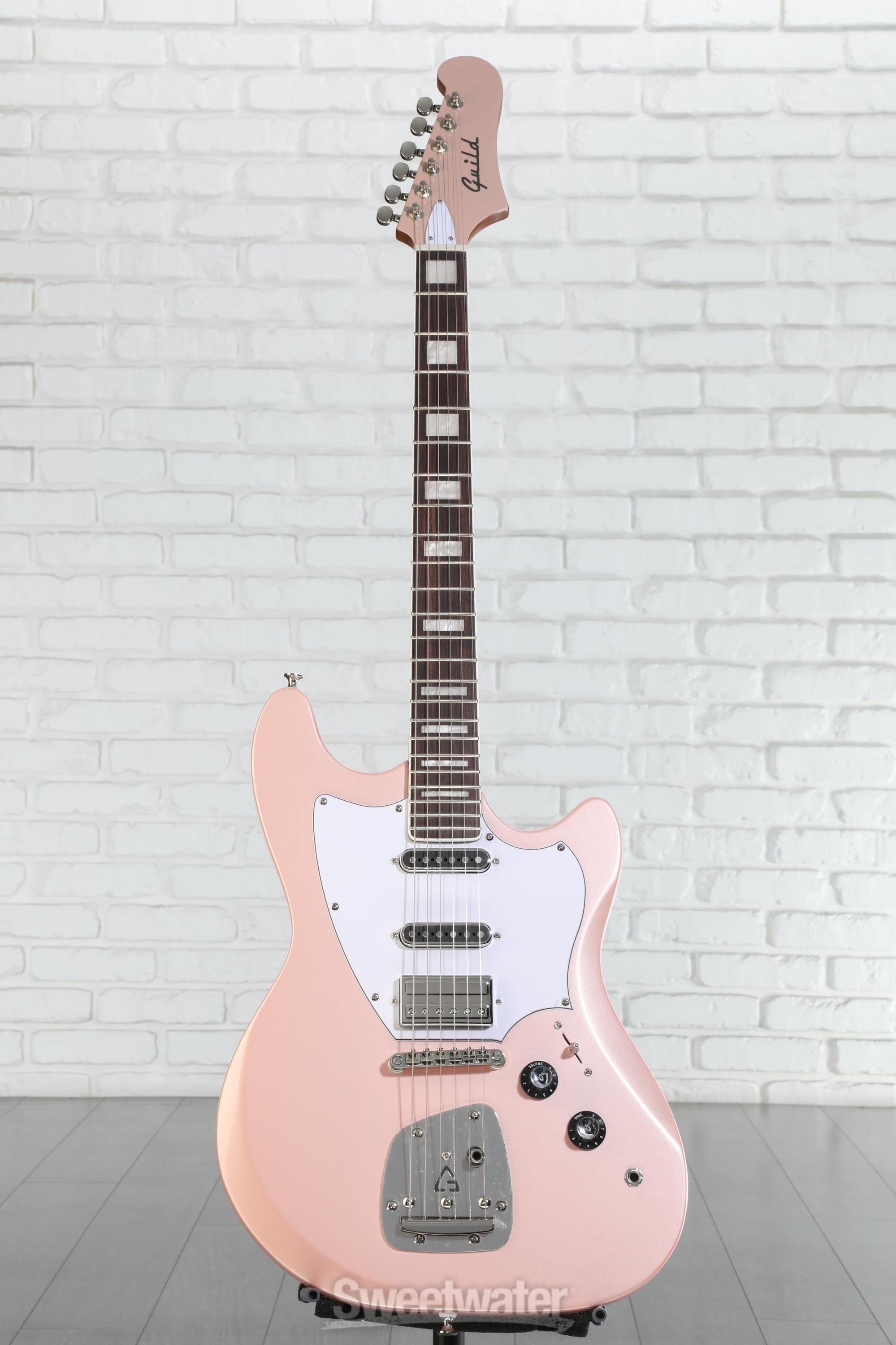 Guild Surfliner Deluxe Solidbody Electric Guitar - Rose Quartz