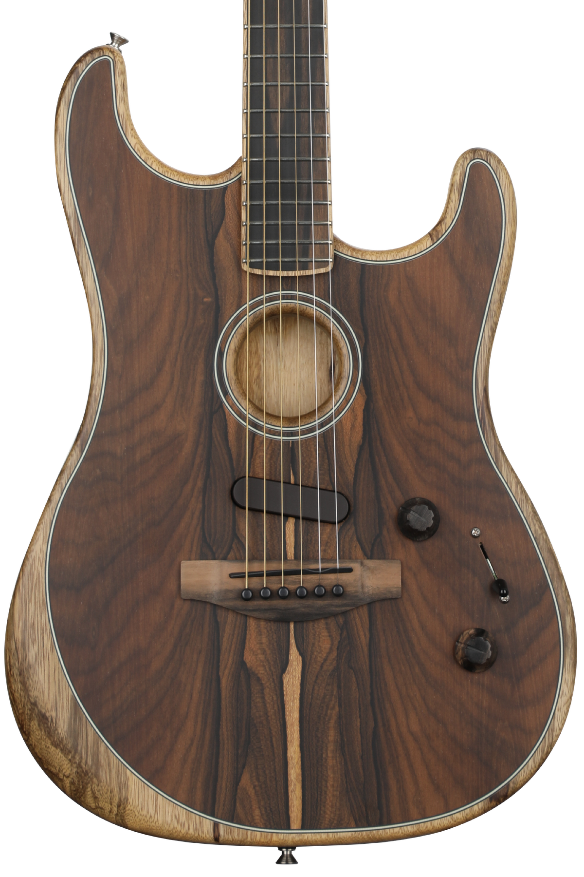 Fender Limited Edition Acoustasonic Stratocaster Acoustic-Electric Guitar - Ziricote | Sweetwater Fender Limited Edition Acoustasonic Stratocaster Acoustic-Electric Guitar - Ziricote | Sweetwater