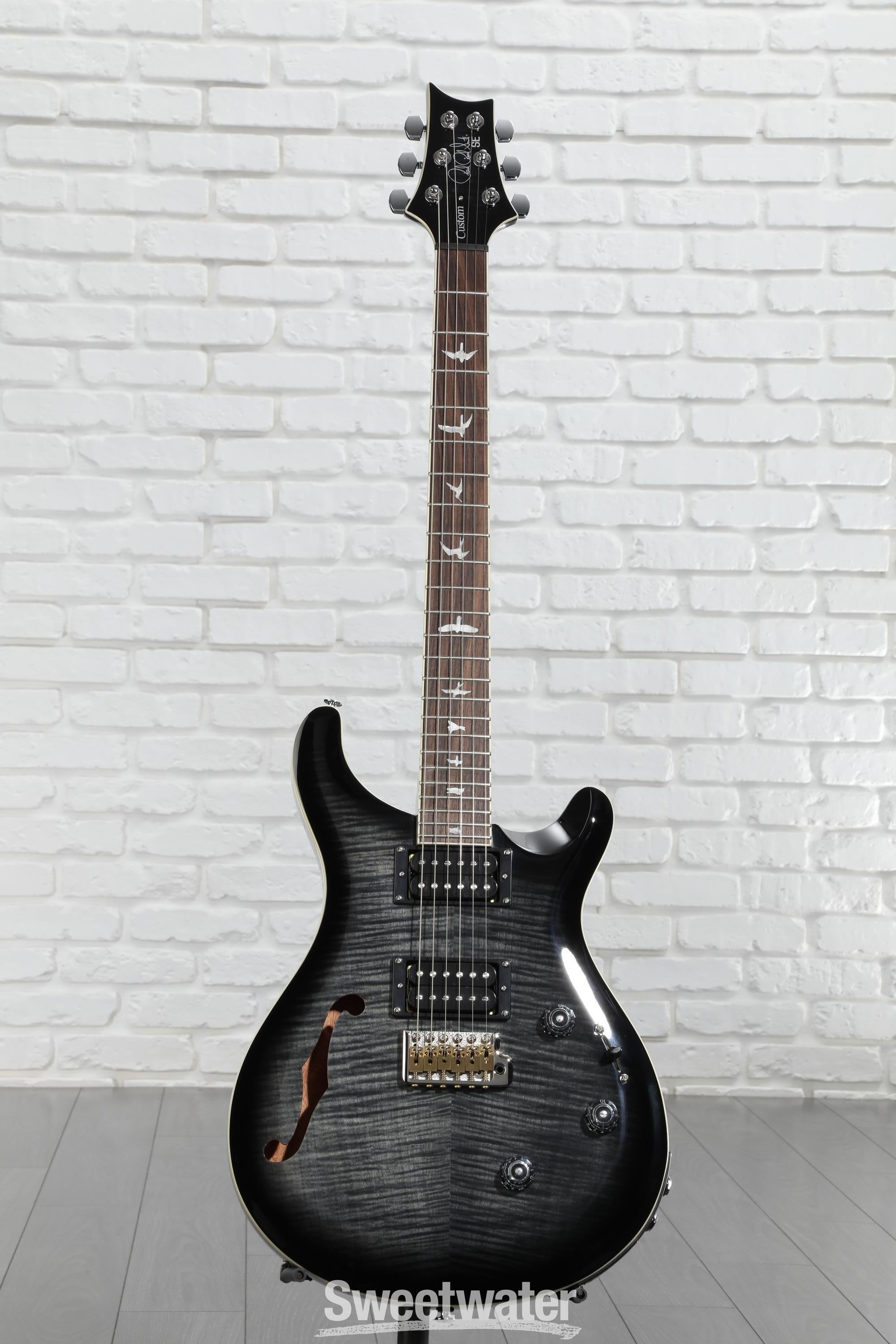 PRS SE Custom 24 Semi-Hollow Piezo Electric Guitar - Charcoal