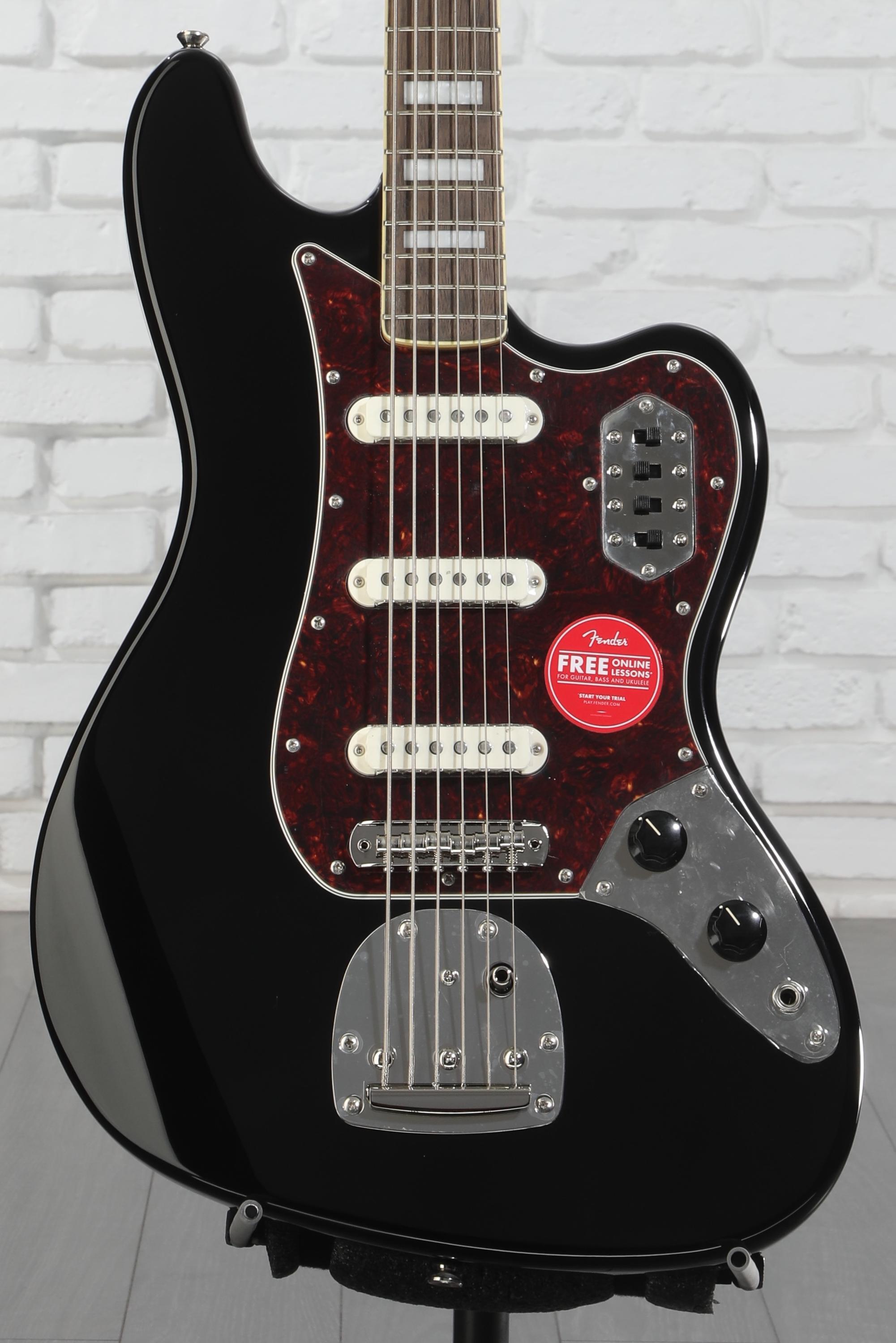 Squier Classic Vibe Bass VI Guitar - Black | Sweetwater
