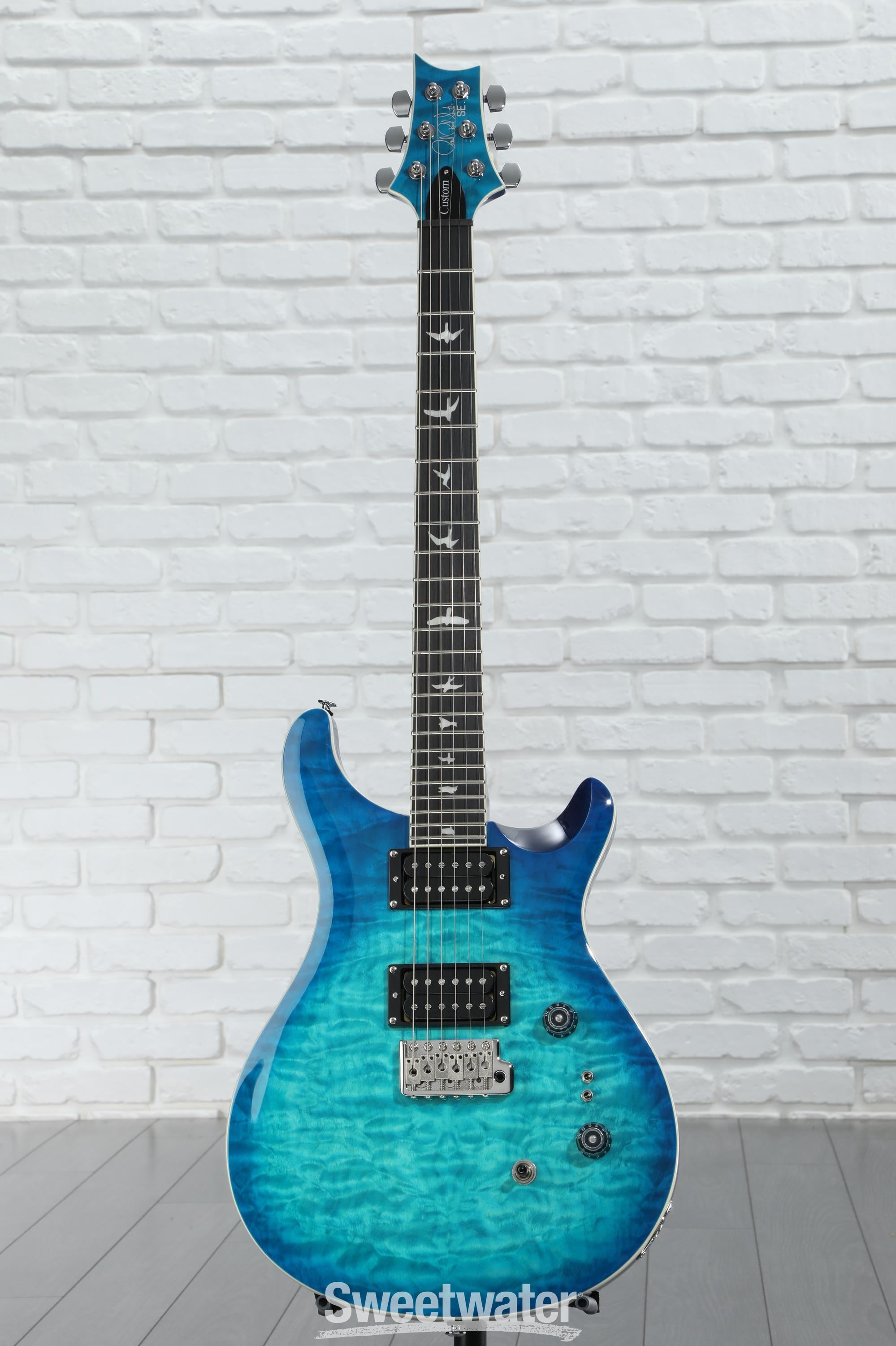 PRS SE Custom 24-08 Quilt Electric Guitar - Lake Blue