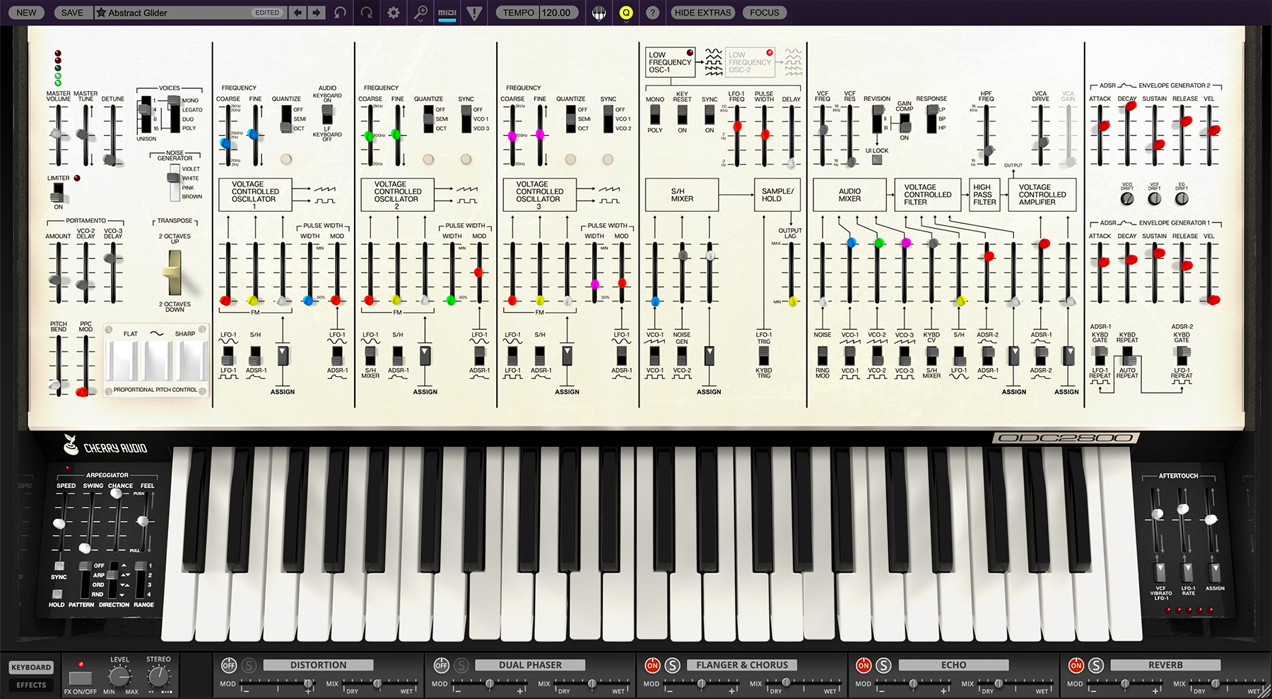カヲルページ Cherry Audio ODC-2800 review and sound demo: the polyphonic ARP