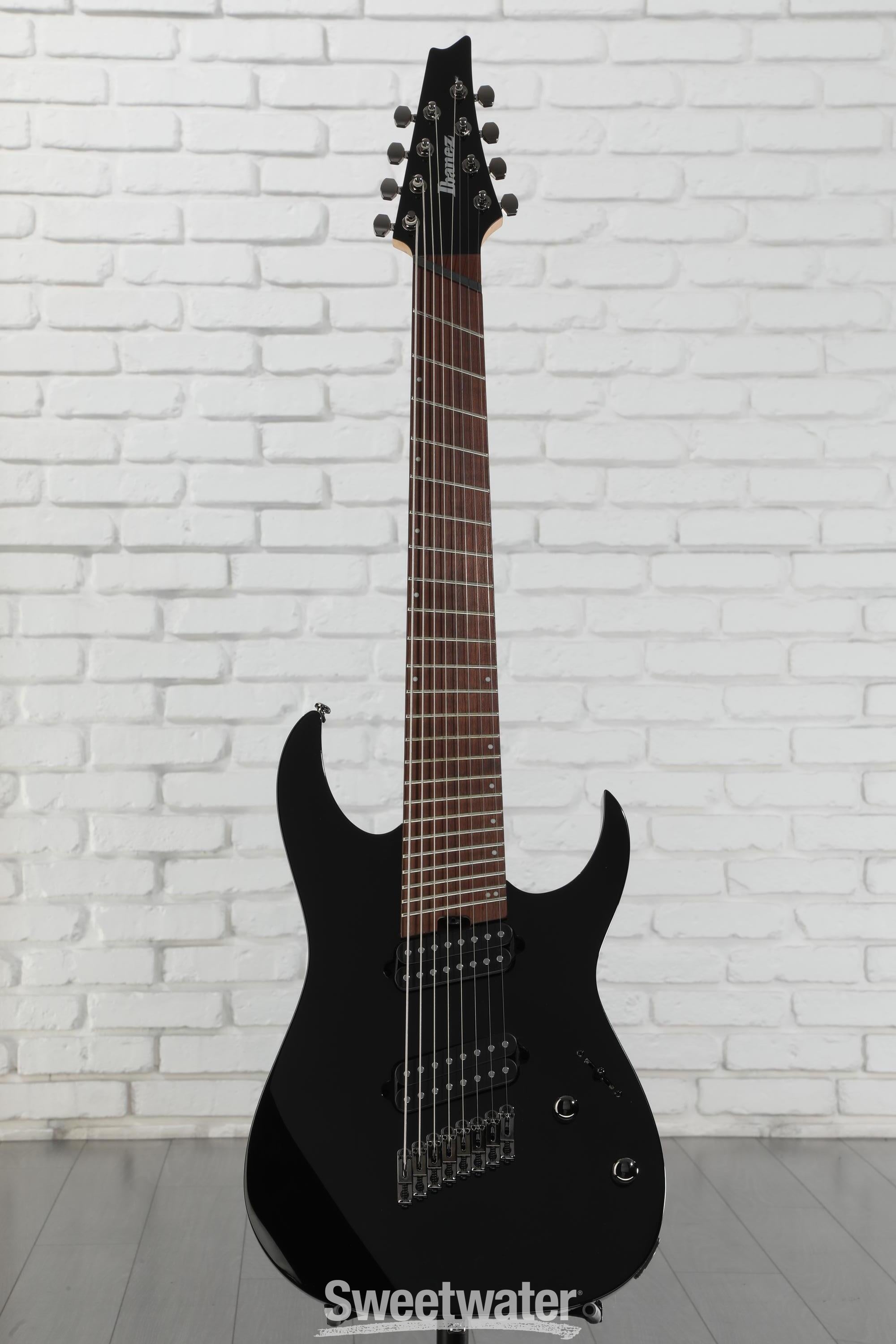 Ibanez RGMS8-BK ケース、ストラップ付き 8弦ギター Ibanez RG Standard RGMS8 Multi-scale 8-string Electric