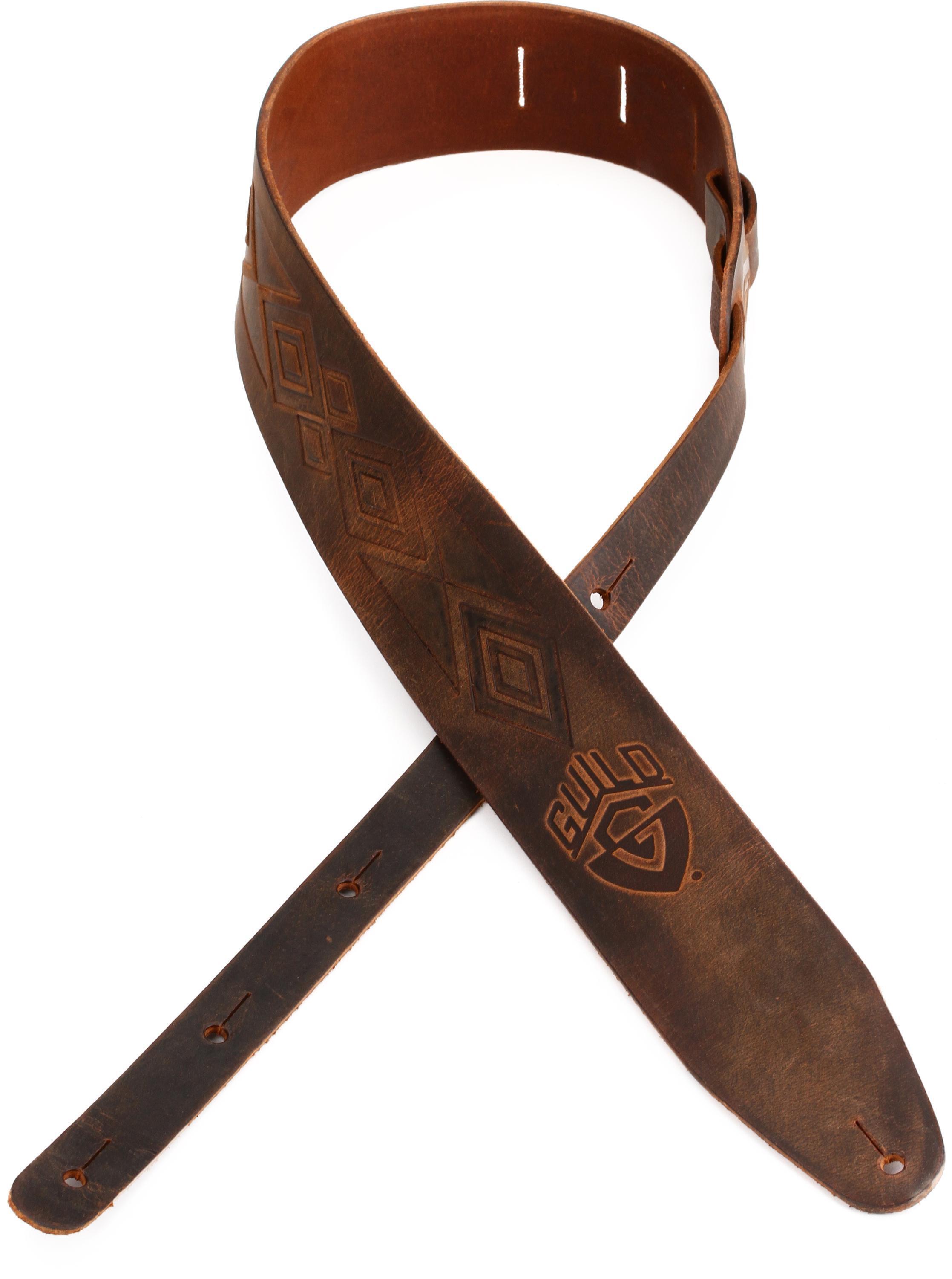 Guild Tooled Americana Leather Guitar Strap