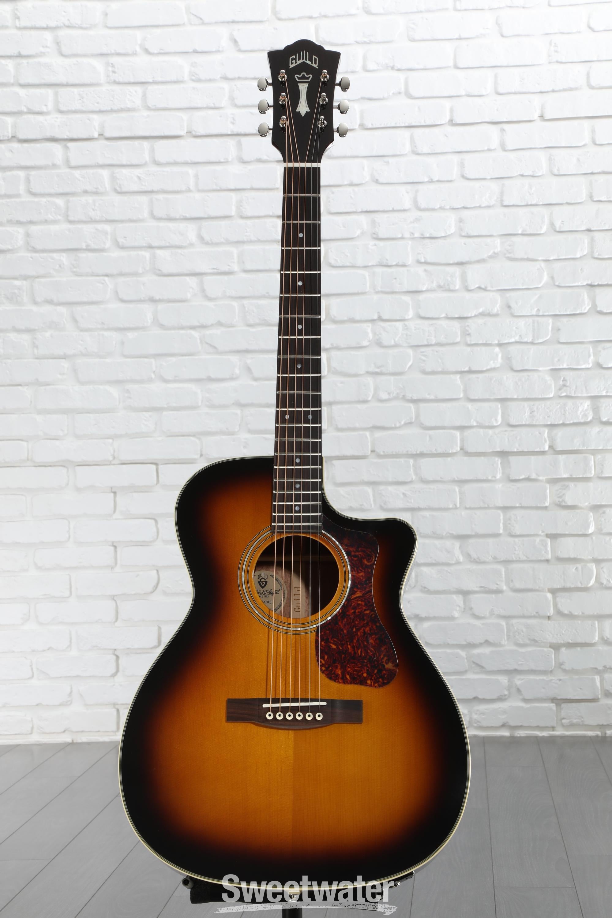 Guild OM-140CE Orchestra Acoustic-Electric Guitar - Antique Burst