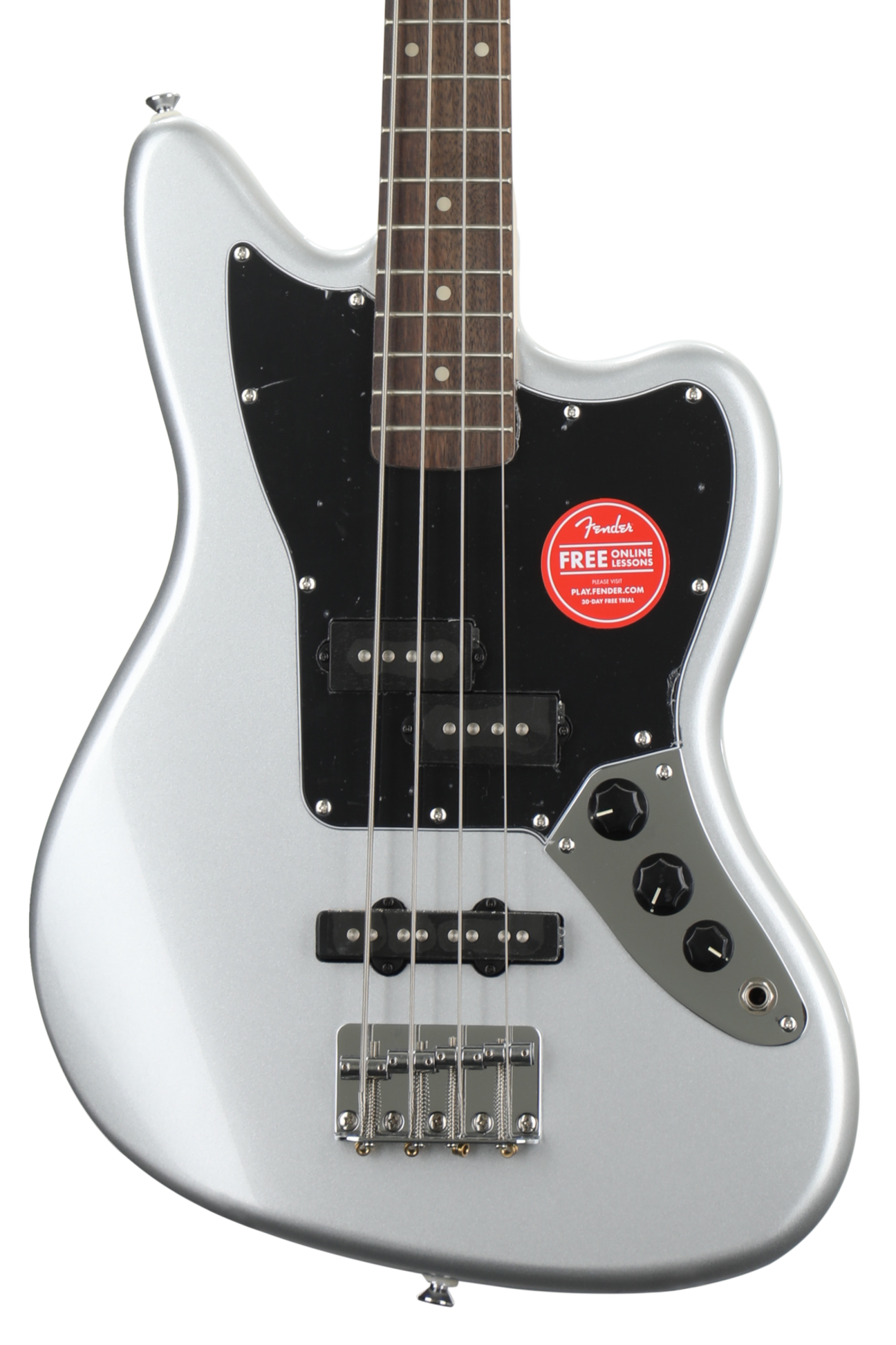 Squier Vintage Modified Jaguar Bass Special SS - Silver | Sweetwater