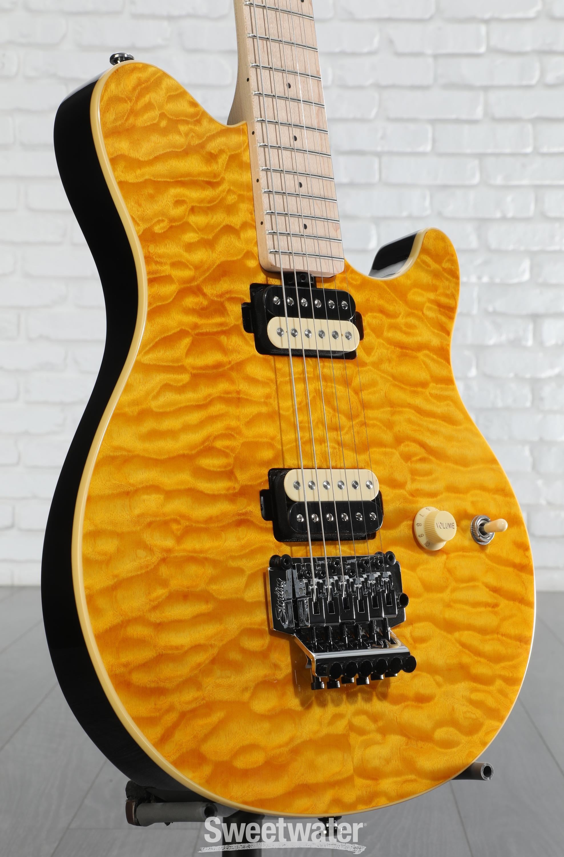 Sterling By Music Man Axis Quilted Maple Electric Guitar - Trans