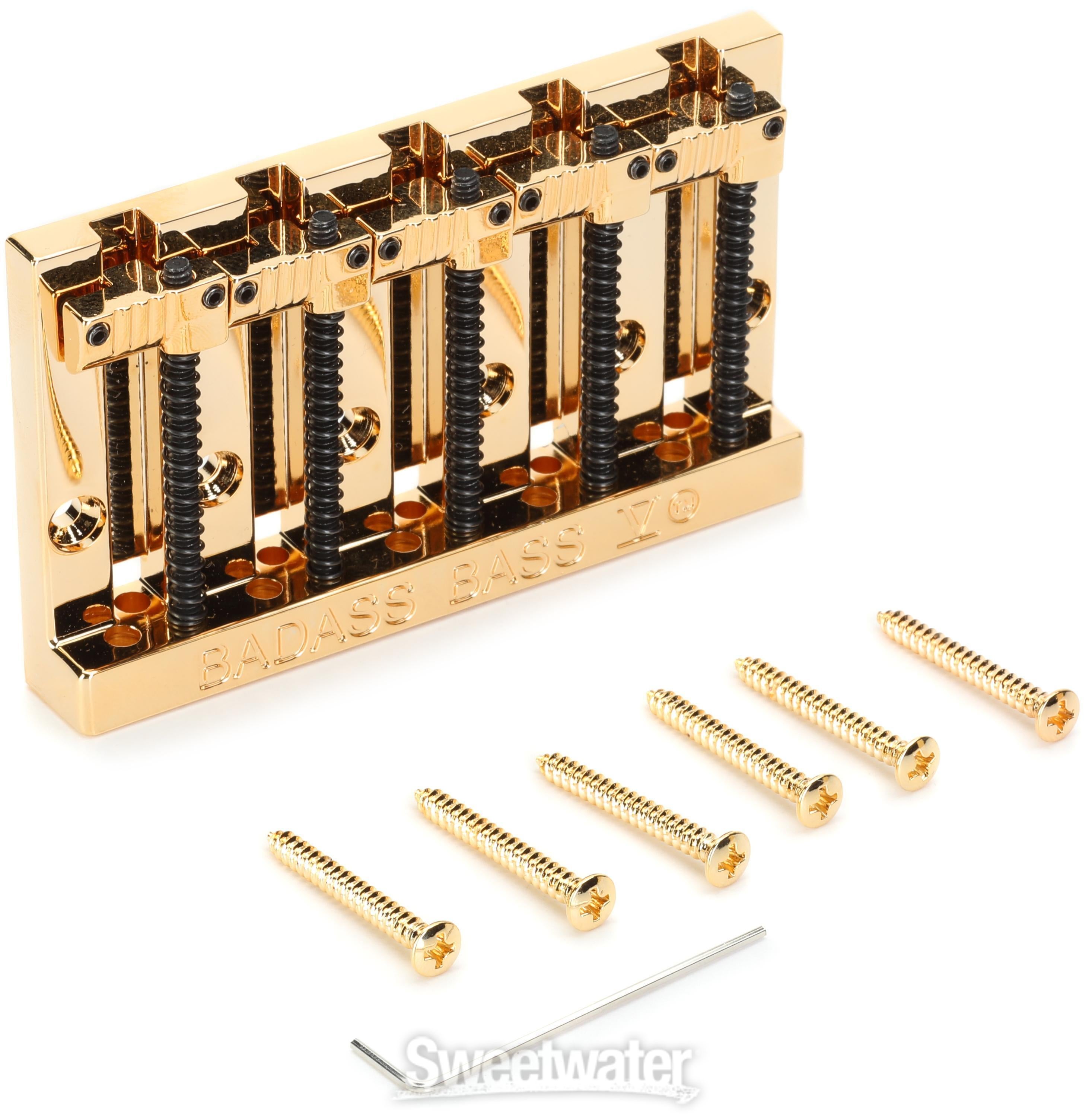 Leo Quan Badass V 5-String High-mass Bass Bridge - Gold