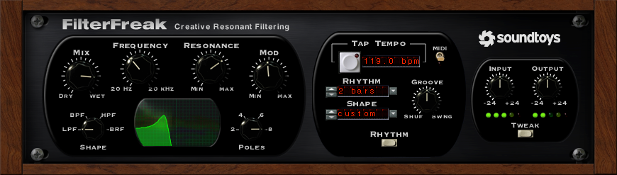 Photo of Soundtoys FilterFreak Resonant Analog Filter Plug-in