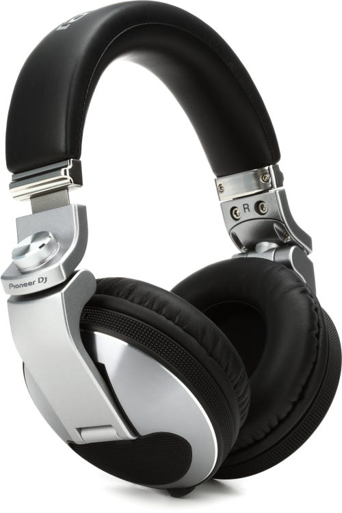 Pioneer HDJ-X7-S Professional Over-Ear DJ Headphones, Silver