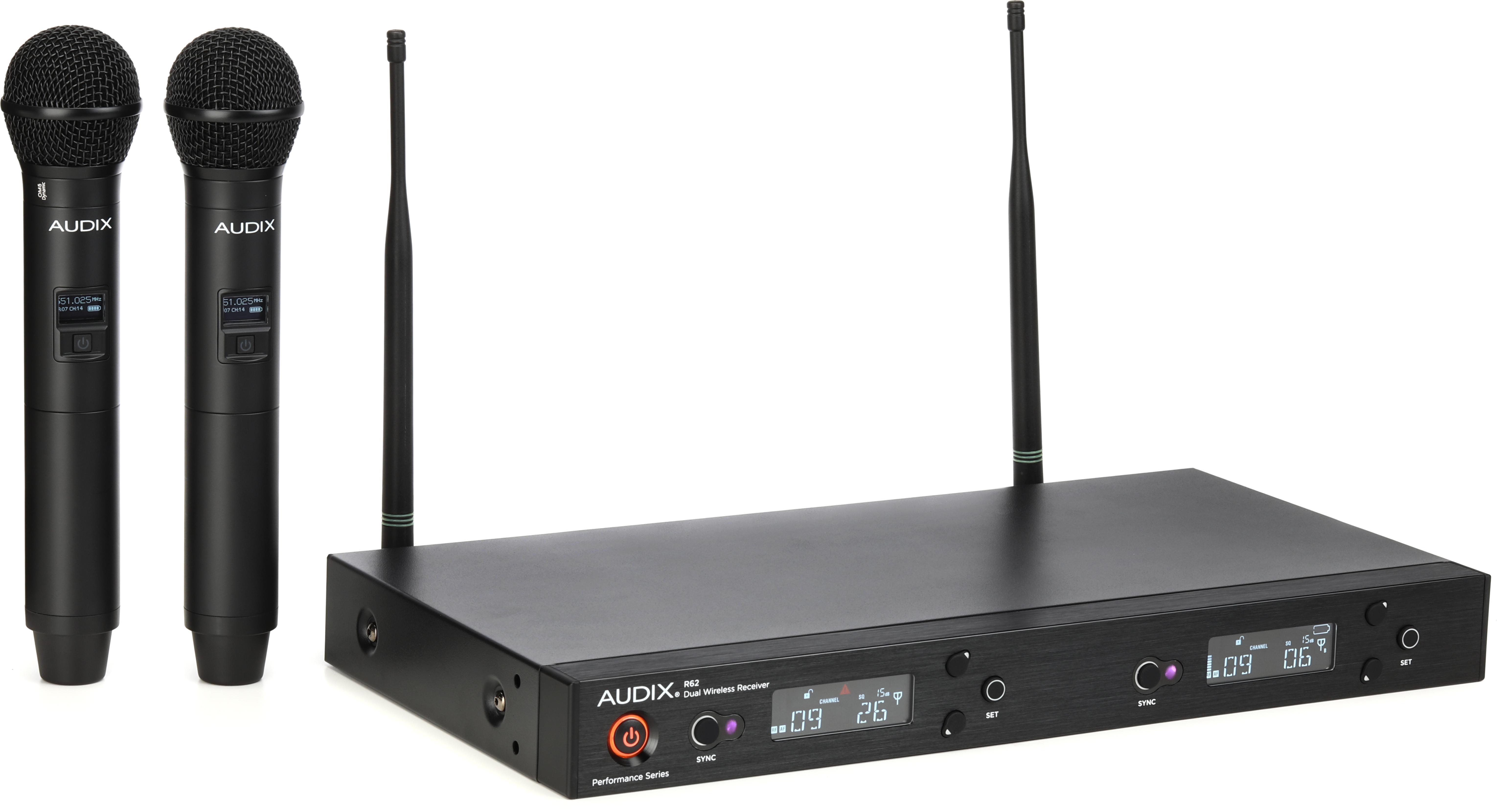 Audix AP62 OM5 Dual Handheld Wireless Microphone System Sweetwater