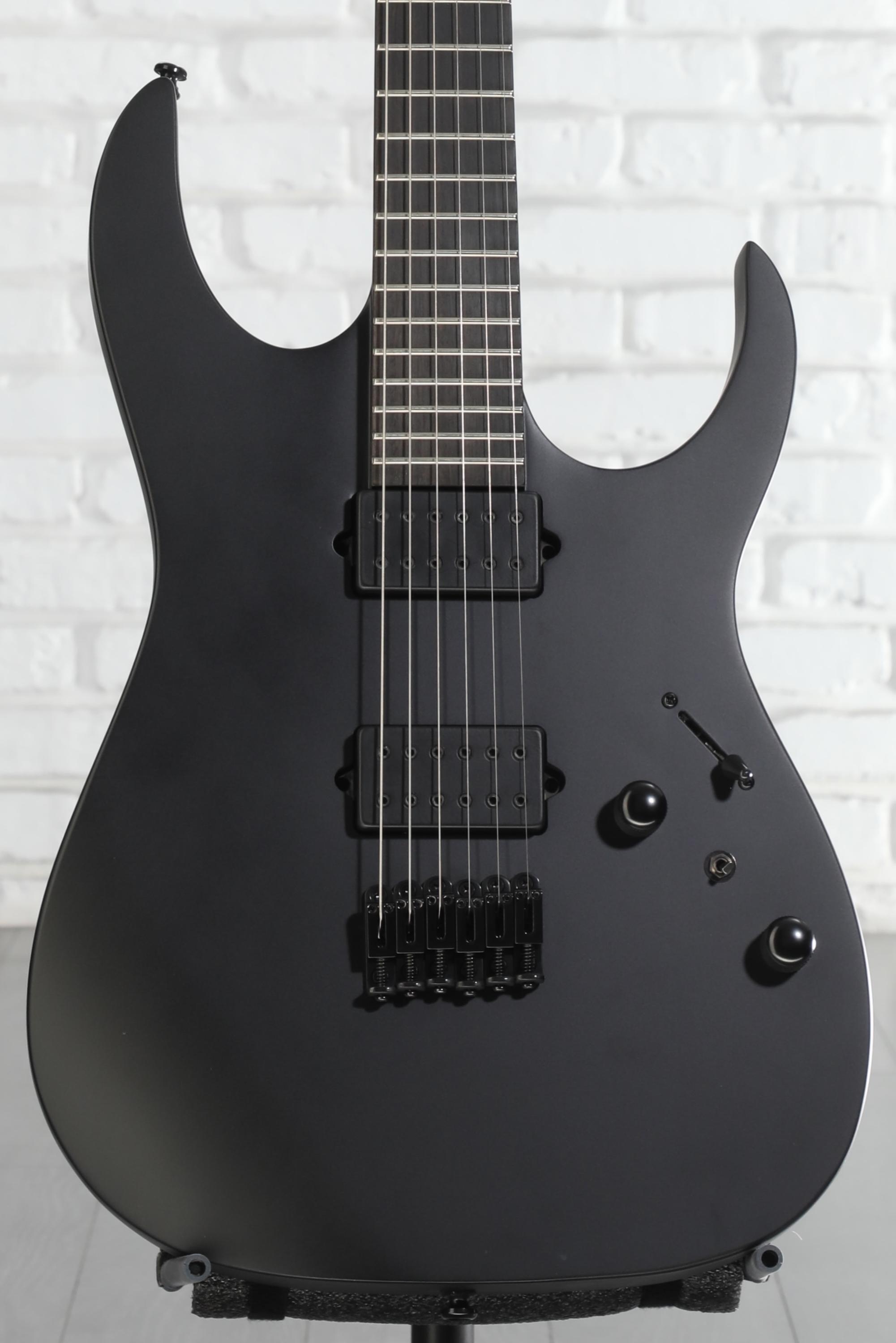 Ibanez RGRTB621 Iron Label Electric Guitar - Black Flat | Sweetwater