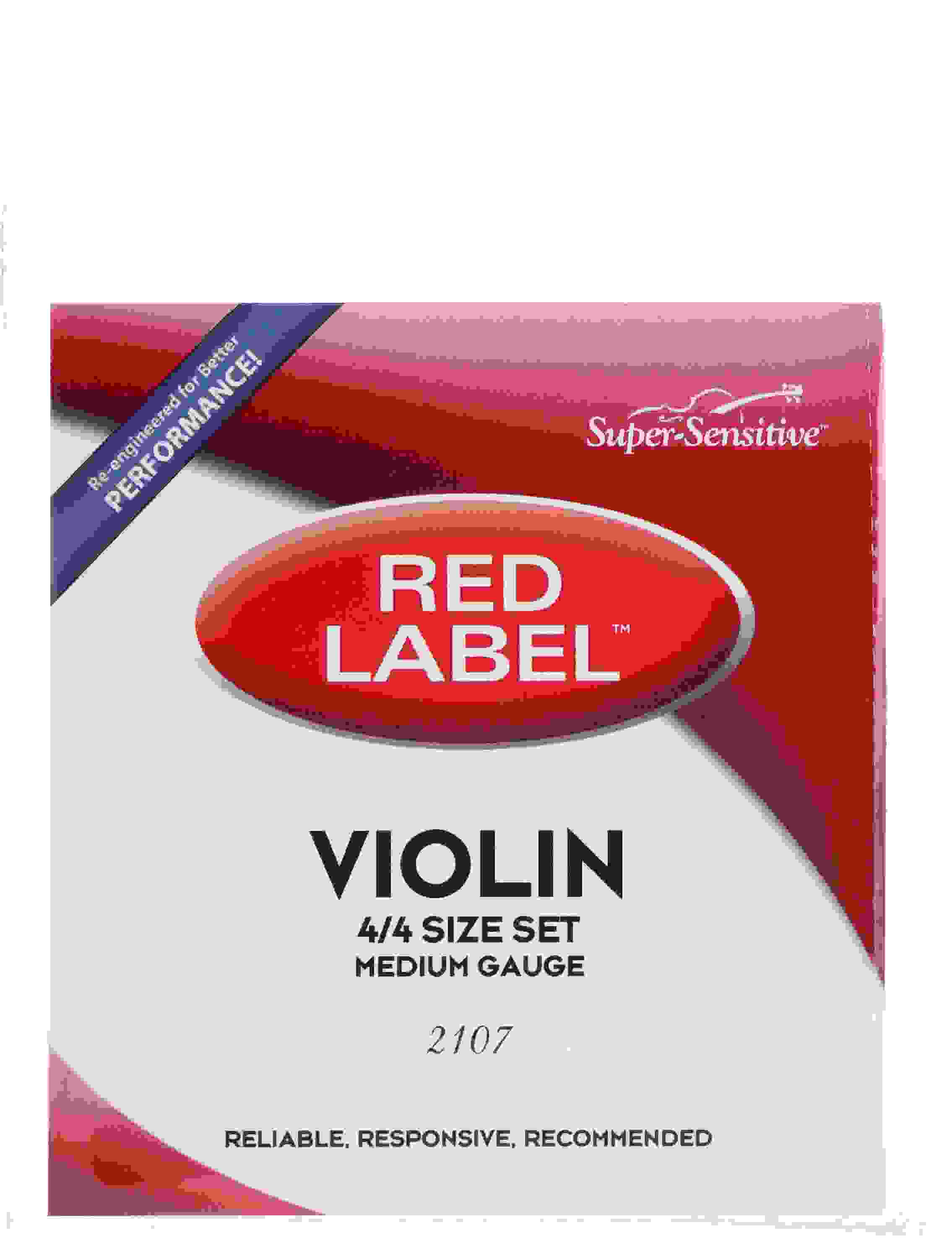 Super-Sensitive 2107 Red Label Violin String Set - 4/4 Size | Sweetwater