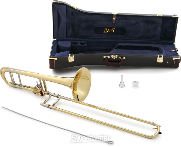 Bach 42F Stradivarius Professional Trombone - Infinity Axial Valve - Open  Wrap - Clear Lacquer
