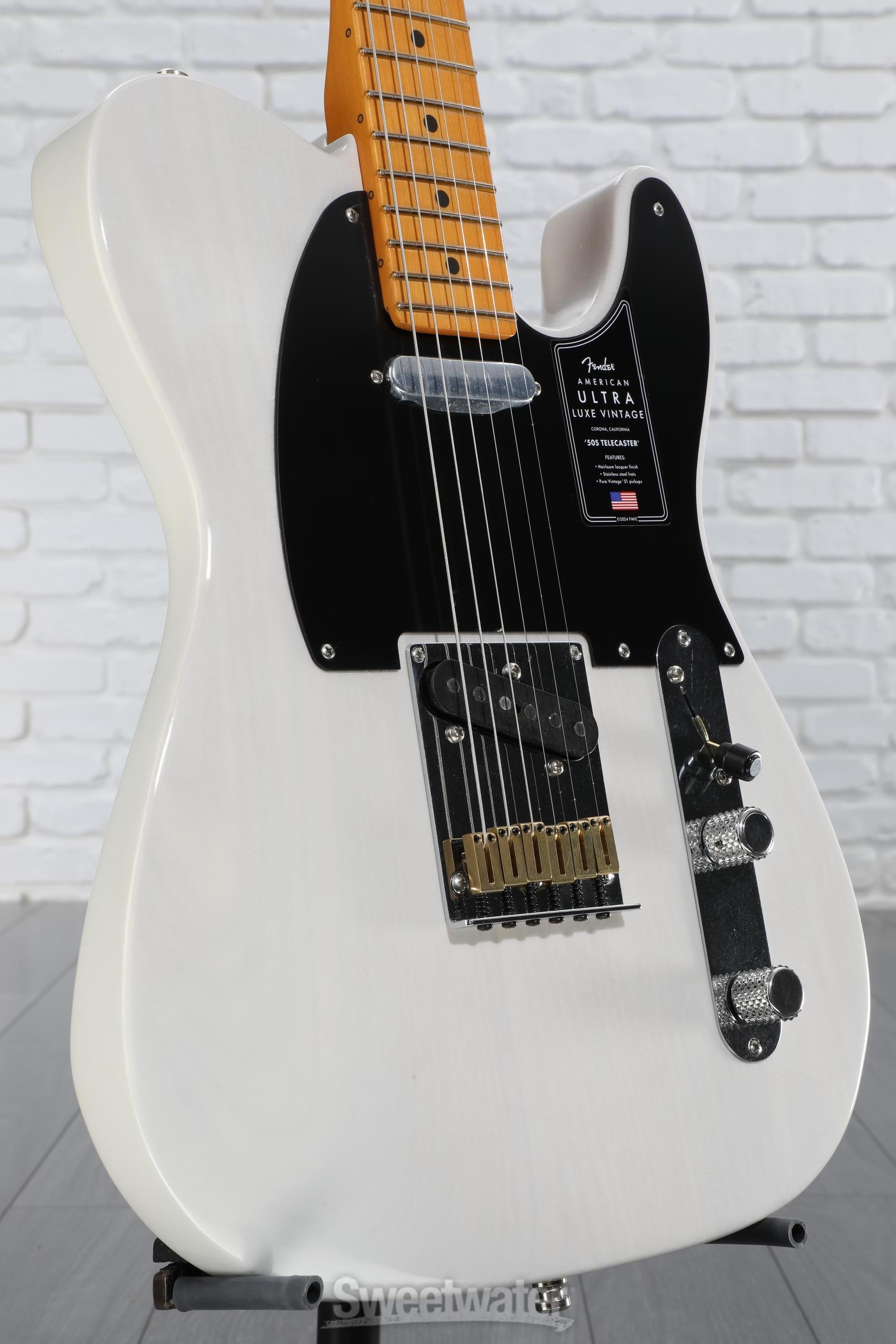 Fender American Ultra Luxe Vintage '50s Telecaster Electric Guitar - White Blonde, Heirloom Lacquer