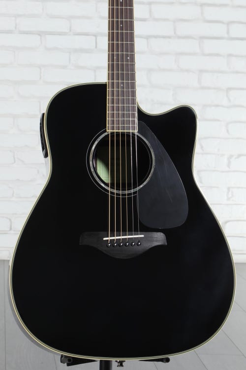 Yamaha FGX830C Dreadnought Cutaway Acoustic-electric Guitar - Black