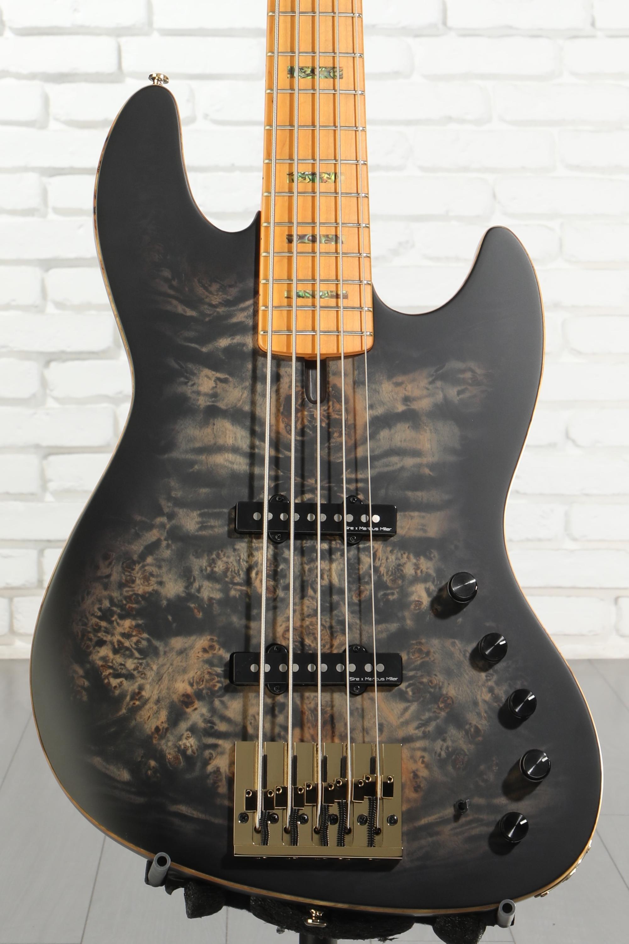 Sire Marcus Miller V10 5-string Bass Guitar - Trans Black Satin