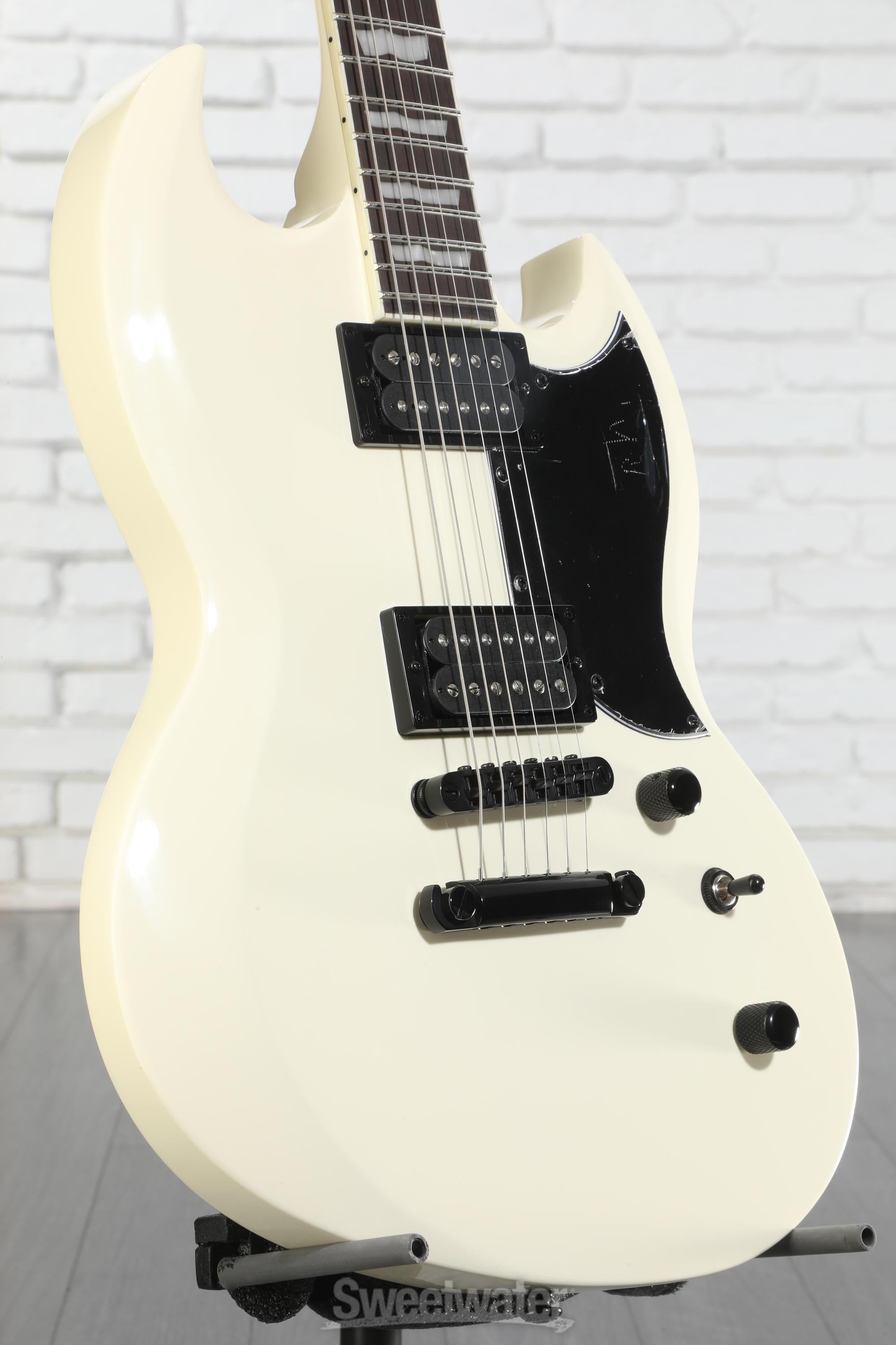 ESP エレキギター ホワイト ESP LTD EC Arctic Metal Electric Guitar - Snow White Satin