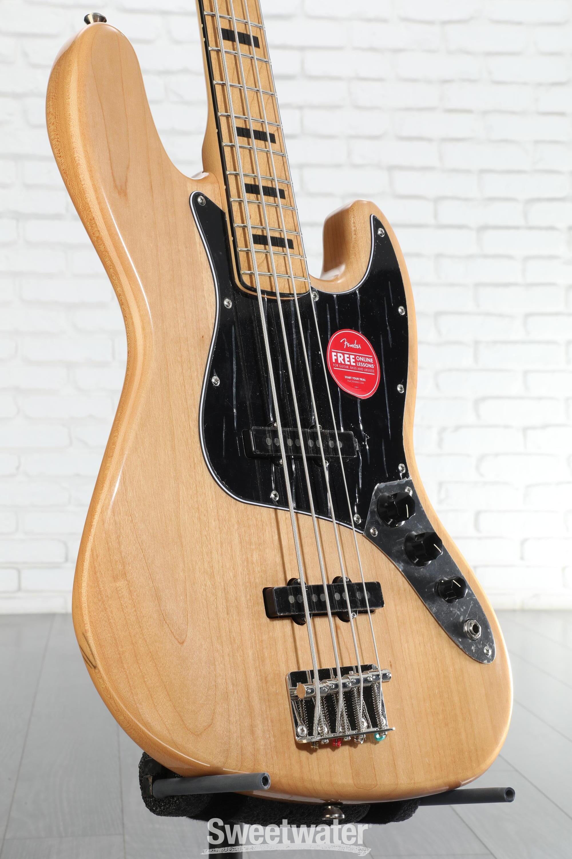 ベース Compact Bass CJB-70s Active (Natural) Squier Classic Vibe '70s Jazz Bass - Natural | Sweetwater