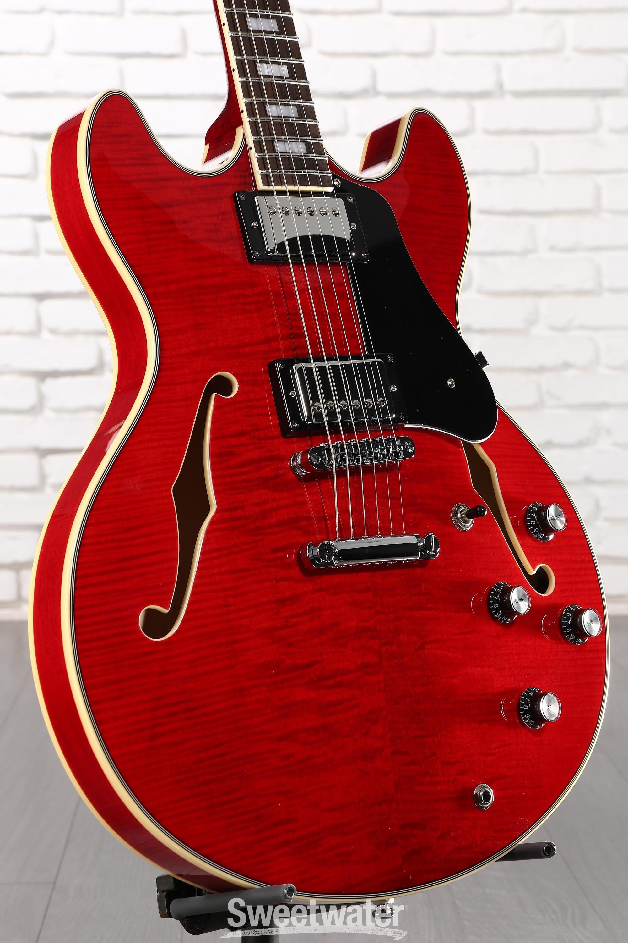 Photo of Sire Larry Carlton H7 Semi-hollow Electric Guitar - See Through Red