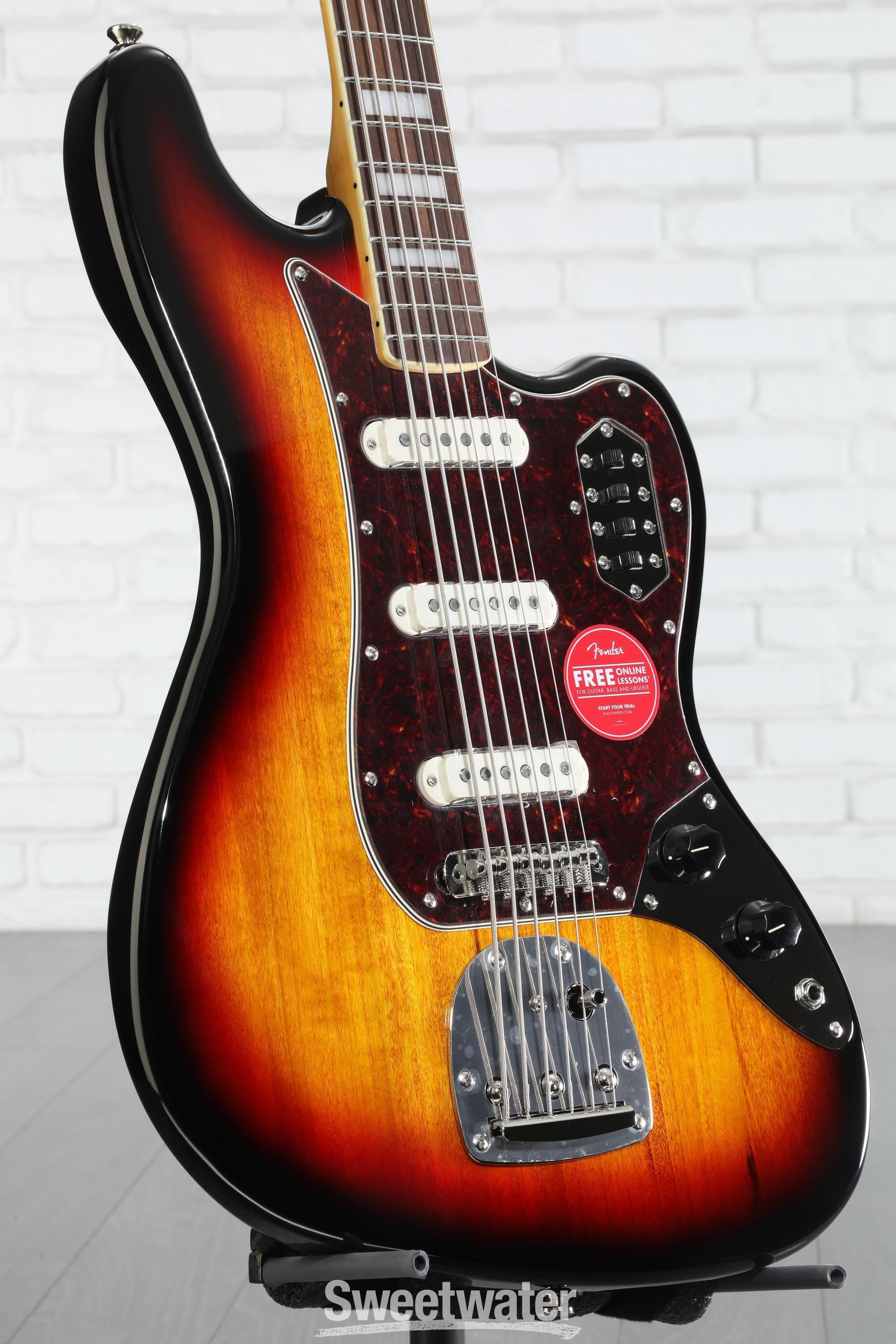 Squier Classic Vibe Bass VI Guitar - 3-tone Sunburst | Sweetwater