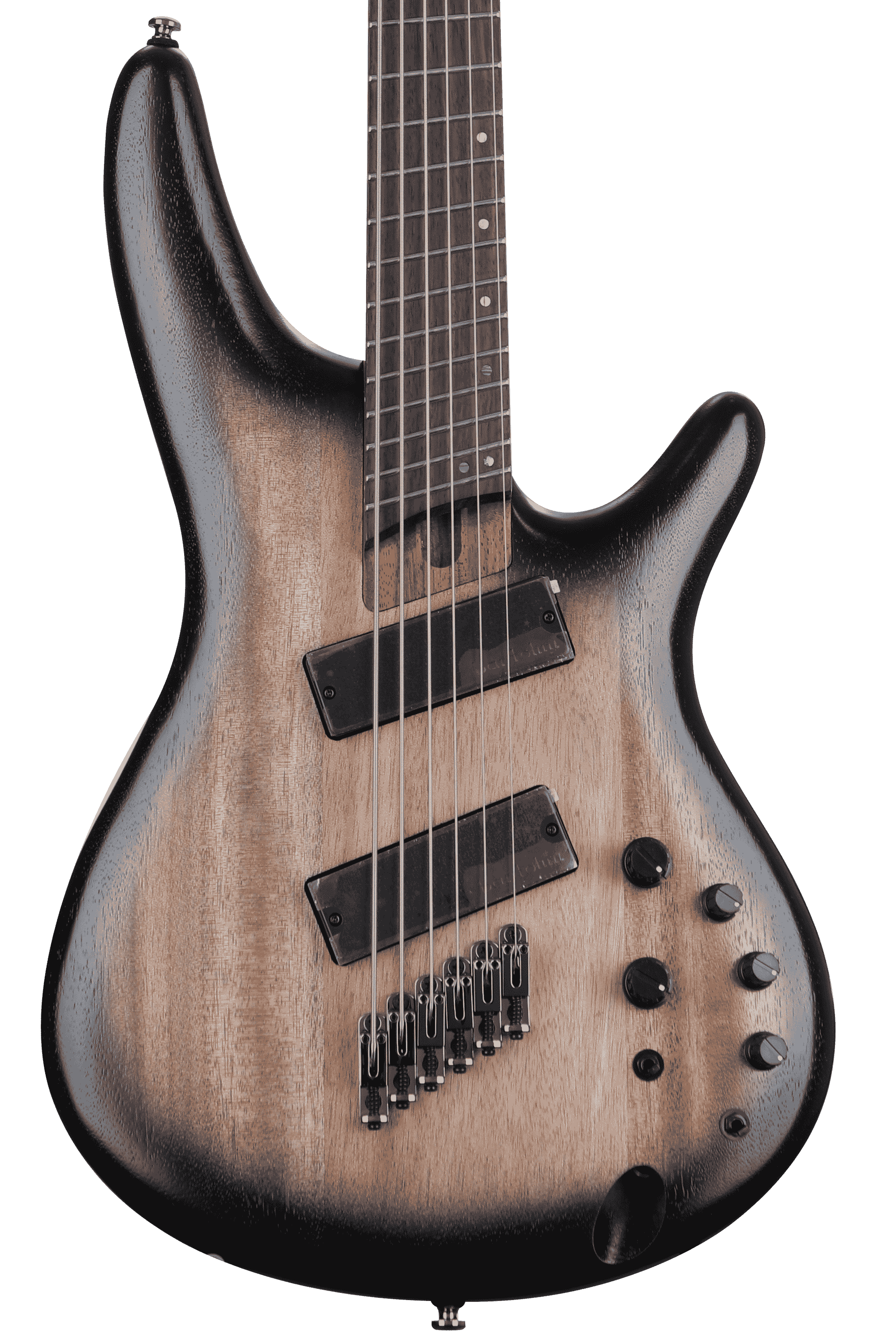 Ibanez Bass Workshop SRC6MS 6-string Multi-Scale Bass Guitar - Black Stained Burst Low Gloss