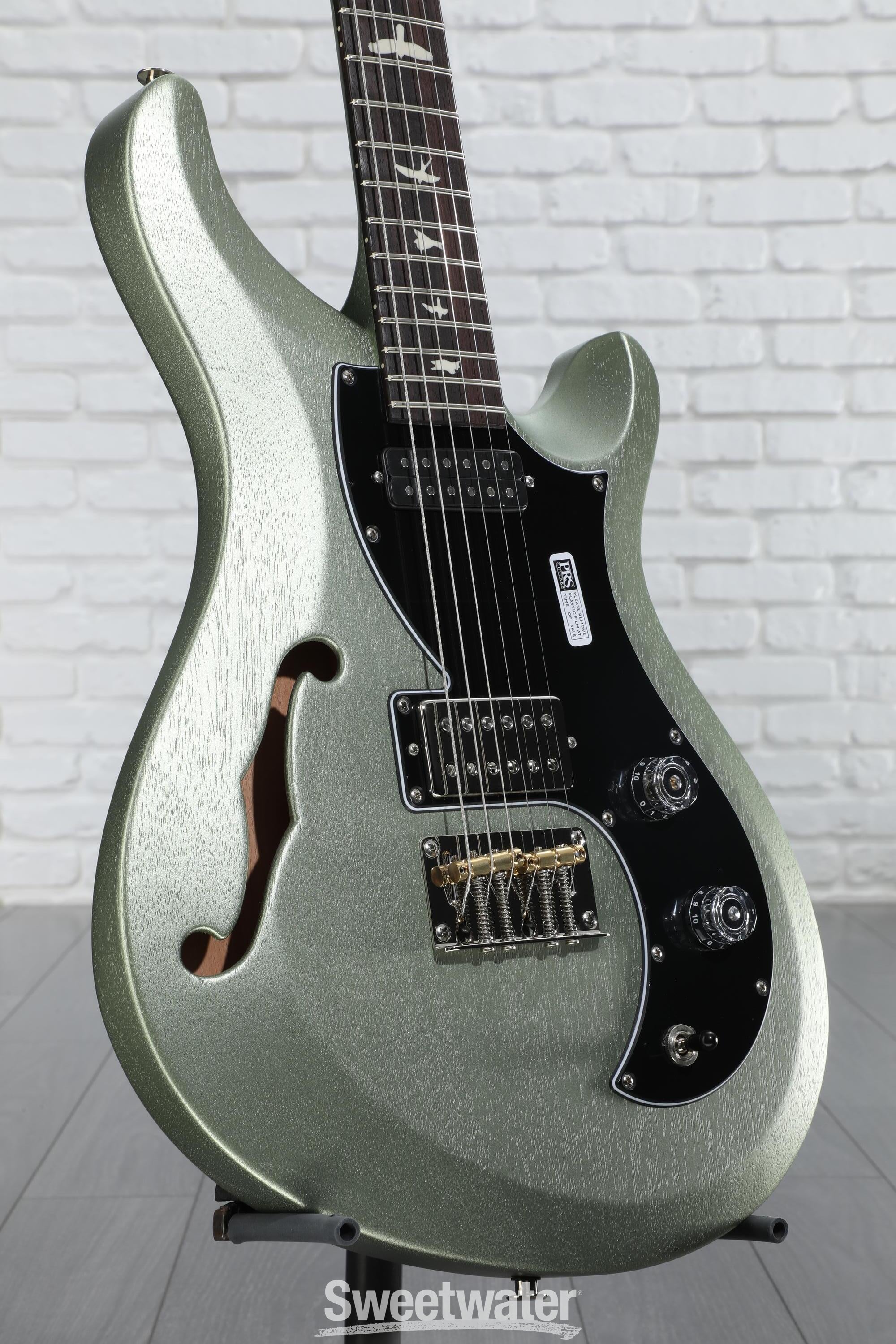 PRS S2 Vela Semi-Hollow Satin Electric Guitar - Mavis Mint Metallic