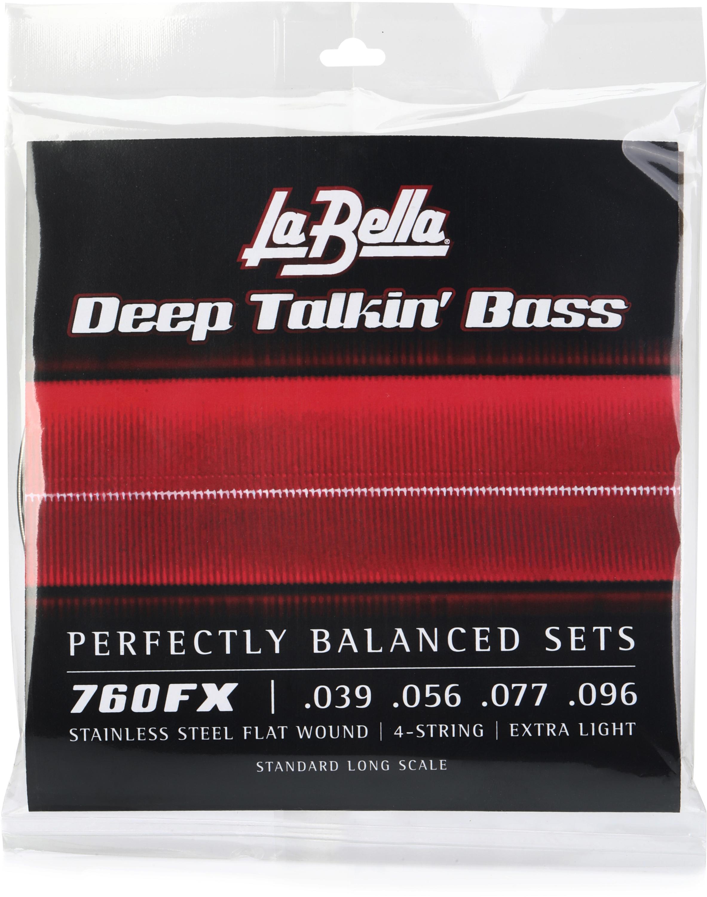 LaBella Deep Talkin' Bass 760RL La Bella 760FL Deep Talkin\u0027 Bass Flatwound Bass Guitar Strings