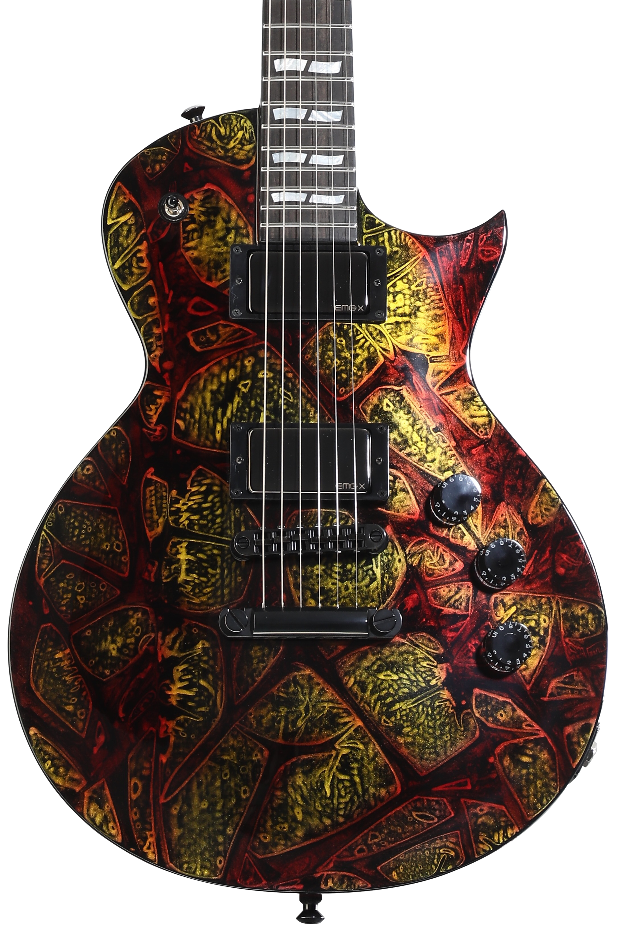 レア新品エレキギターセール　ESP LTD Black truck ster 黒色 ESP LTD James Hetfield Signature Truckster - Aged Black | Sweetwater