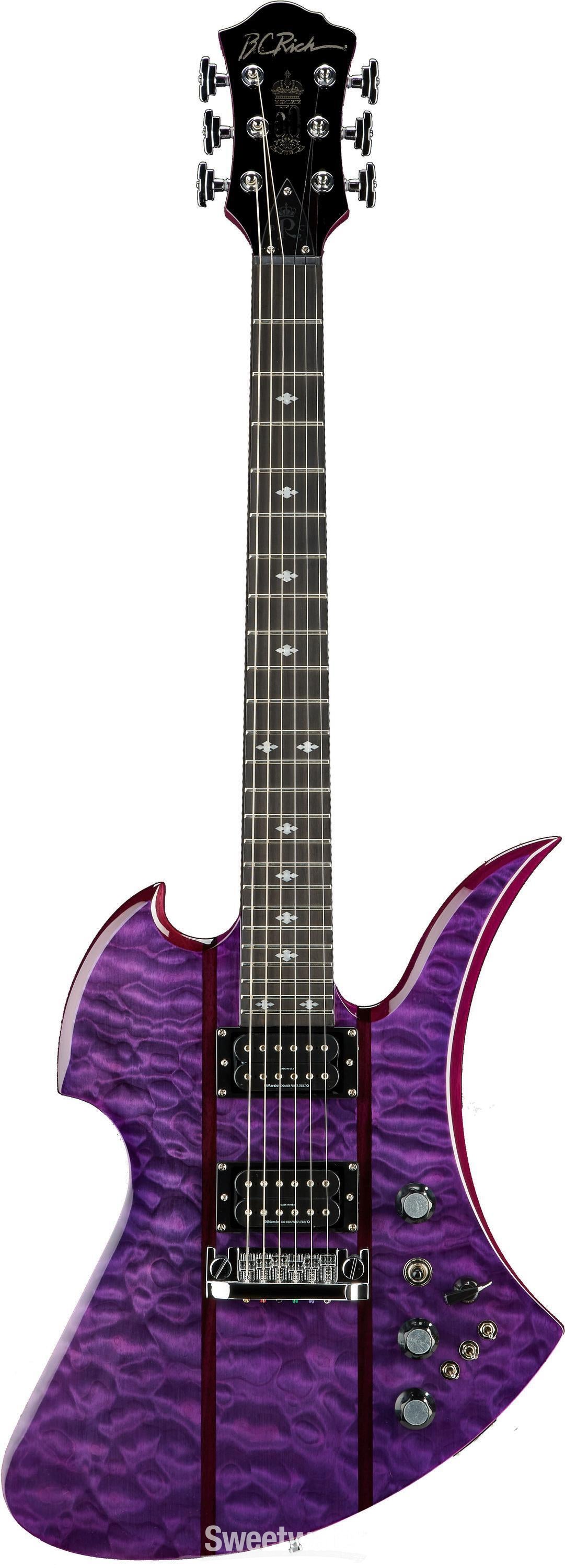 B.C. Rich Mockingbird Legacy STQ Hardtail Electric Guitar - Trans Purple