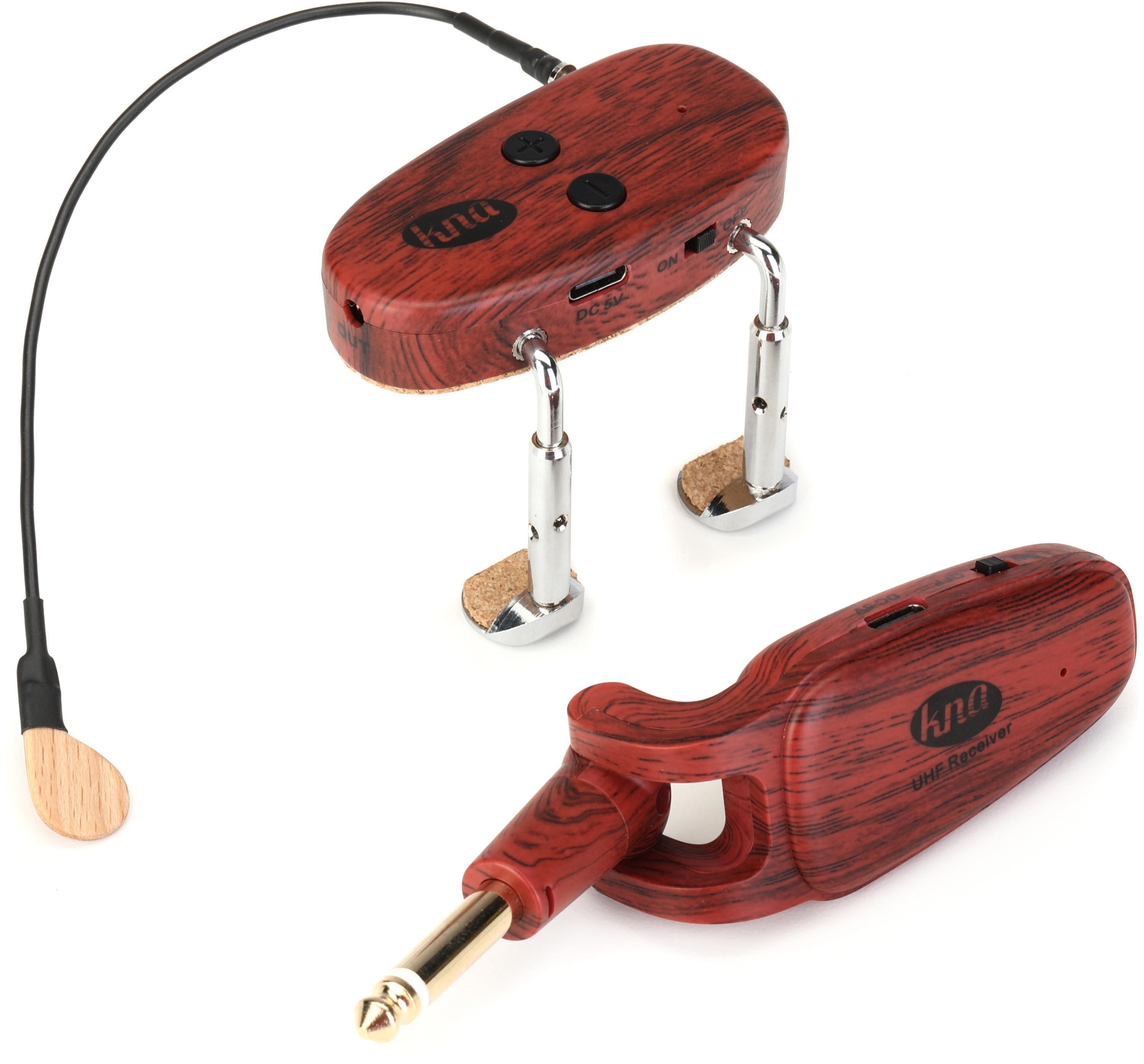 KNA VV-Wi Portable Piezo Violin/Viola Pickup - Wireless or Wired