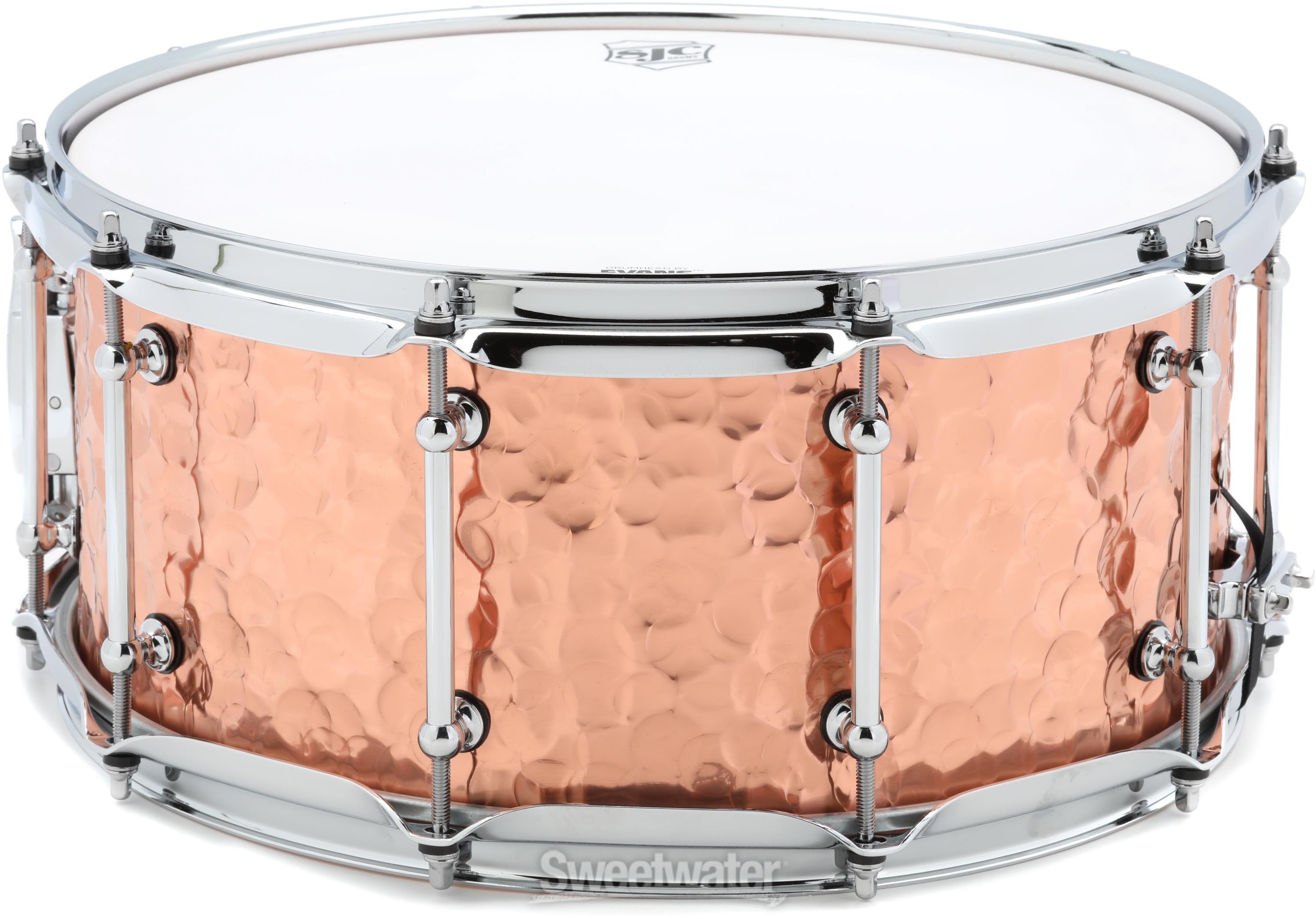SJC Custom Drums Alpha Hammered Copper Snare Drum - 6.5 x 14-inch 