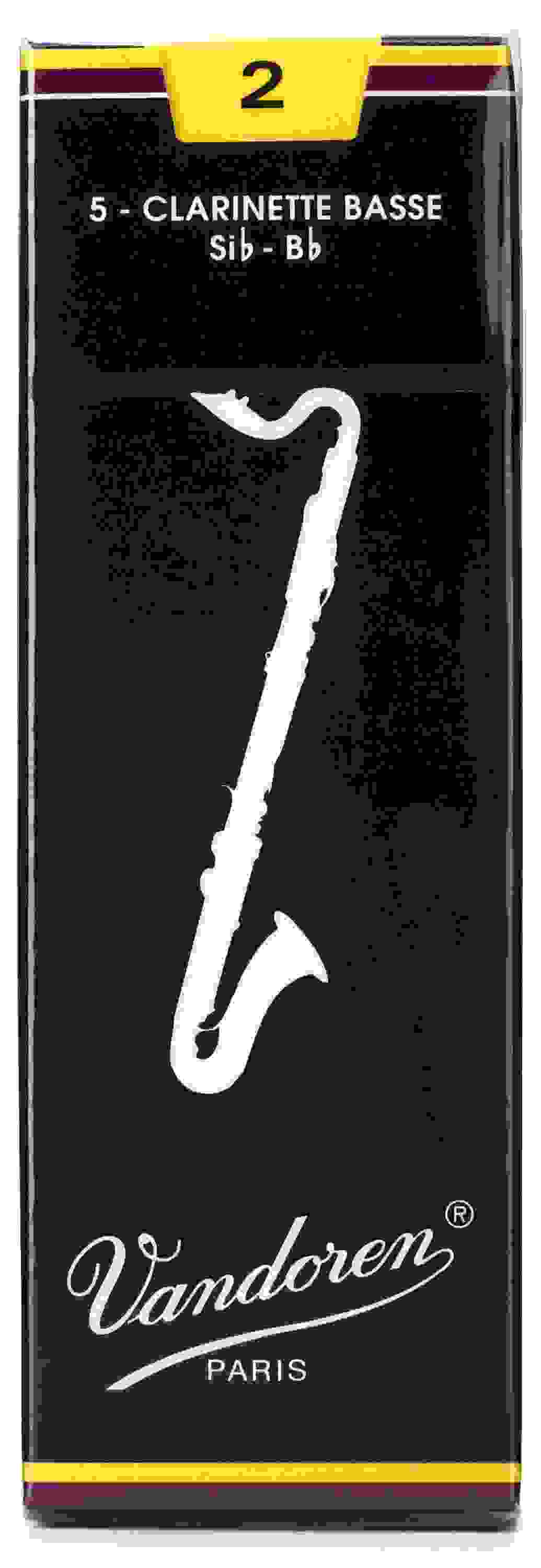 Vandoren Traditional Bass Clarinet Reeds - 2.0 (5-pack)