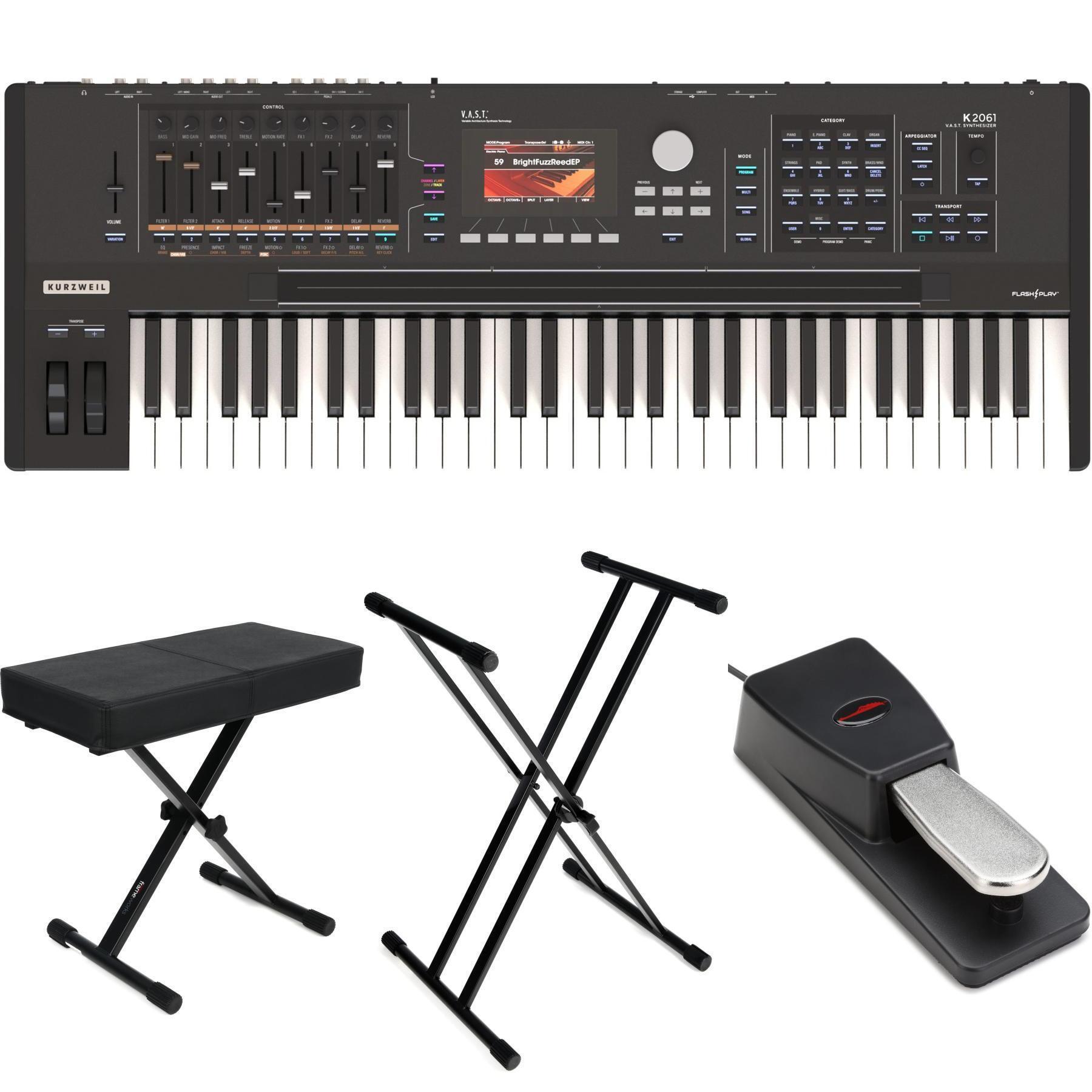 Kurzweil K2061 61-key V.A.S.T. Synthesizer Workstation Essentials