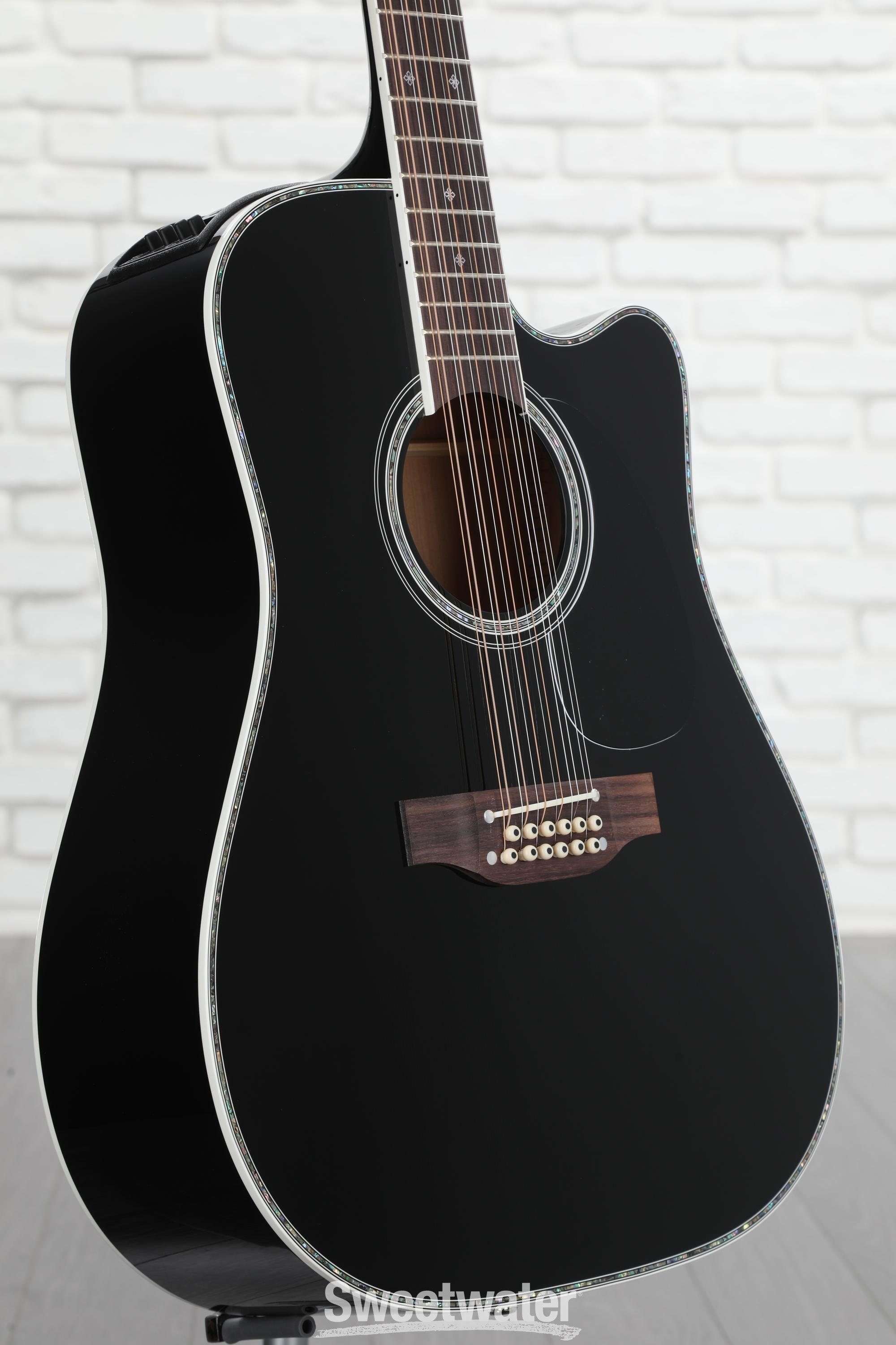 Takamine JEF381DX 12-string Dreadnought Acoustic-electric Guitar - Black