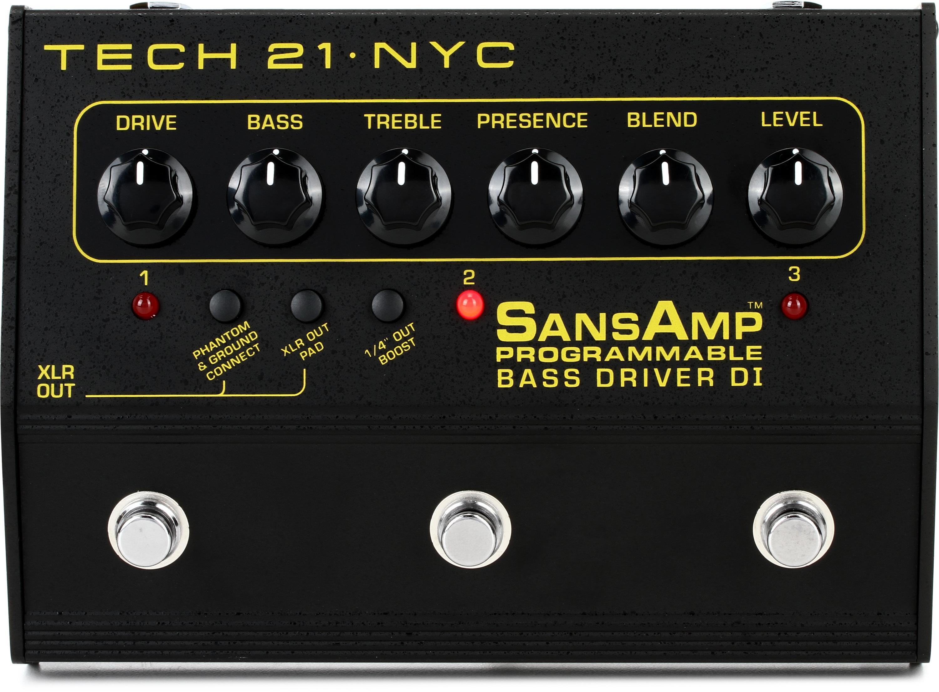 TECH21SANSAMP PROGRAMMABLE BASS DRIVER DI 動作品