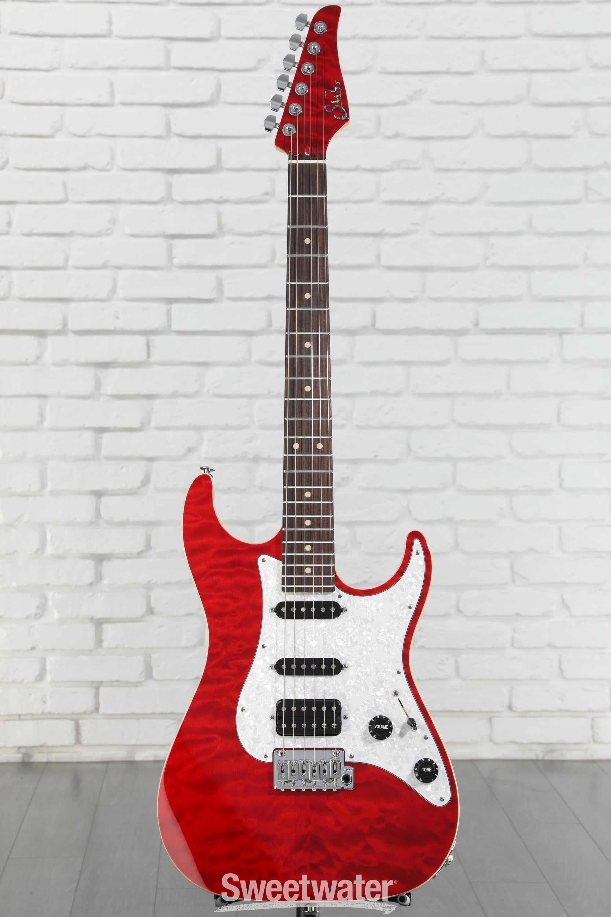 Suhr Custom Standard S Electric Guitar - Trans Red | Sweetwater