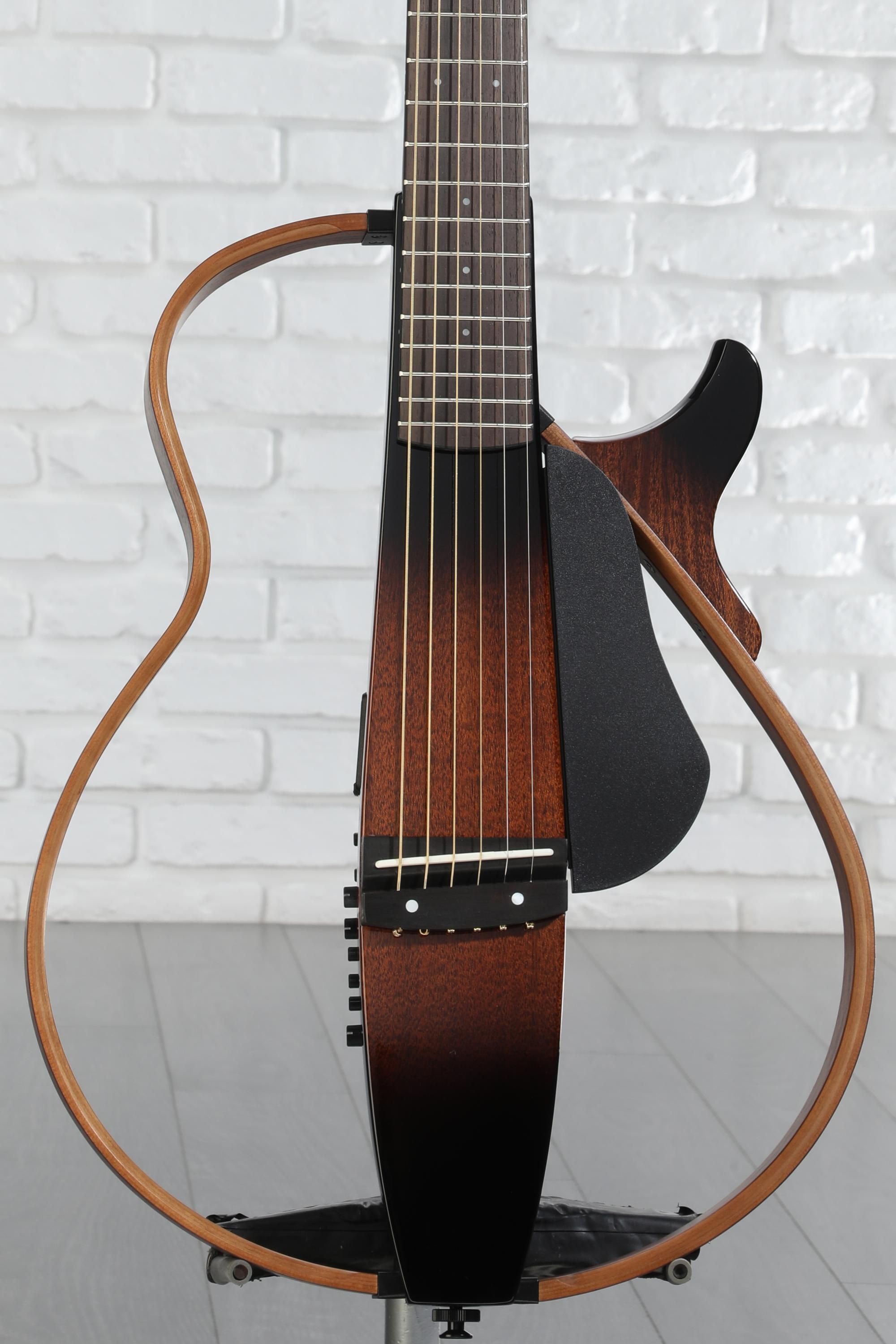 Amazon.com: Yamaha SLG200S TBS Steel String Silent Guitar