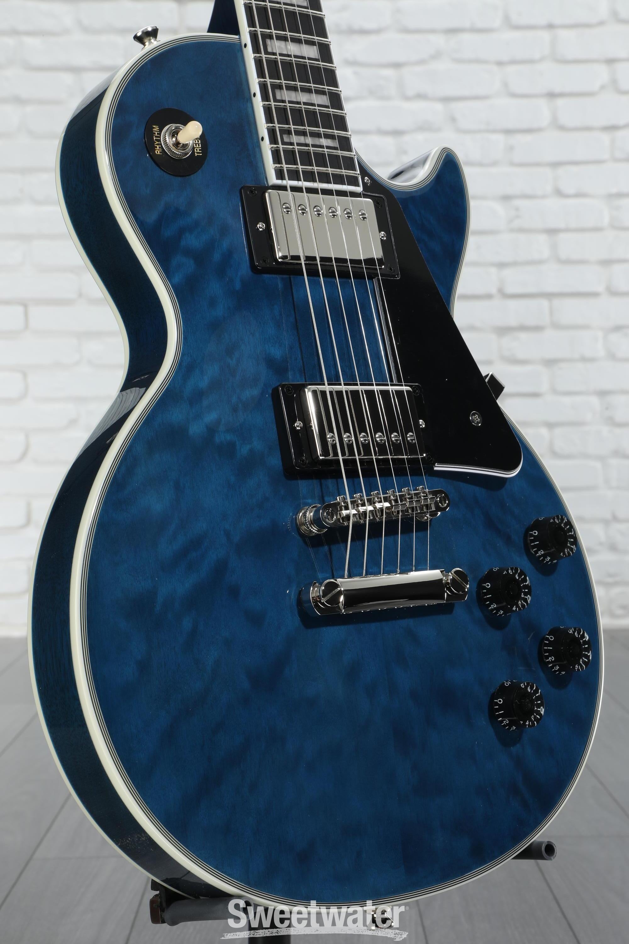エピフォン Epiphone Les Paul Quilt Viper Blue Epiphone Les Paul Custom Quilt in Viper Blue w/Premium