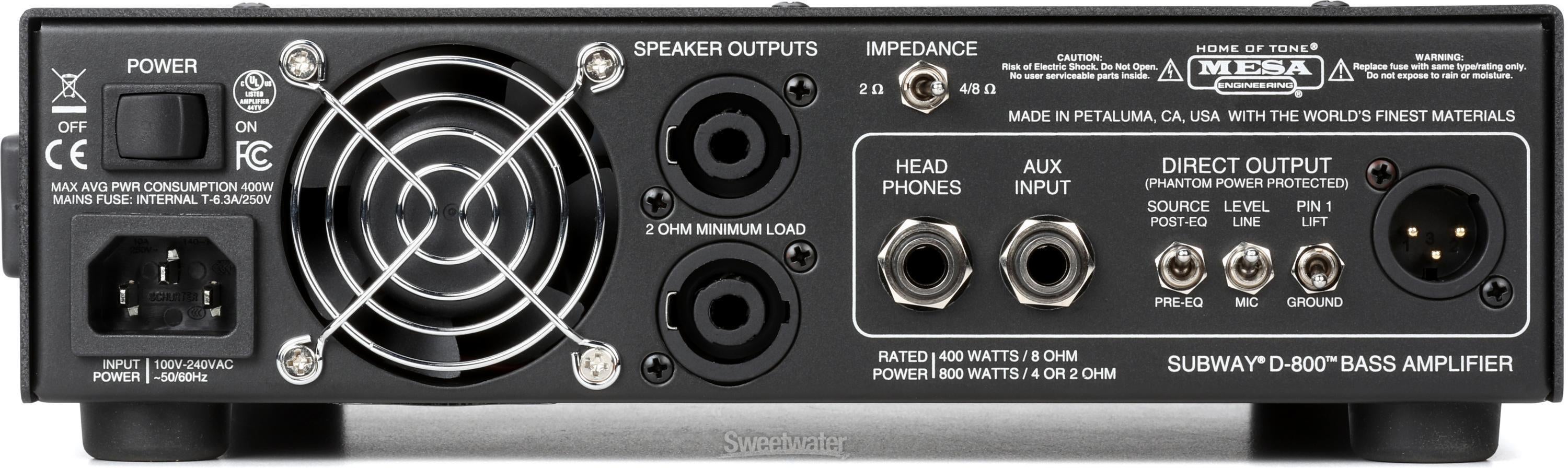 Mesa/Boogie Subway D-800 Lightweight 800-watt Bass Head | Sweetwater