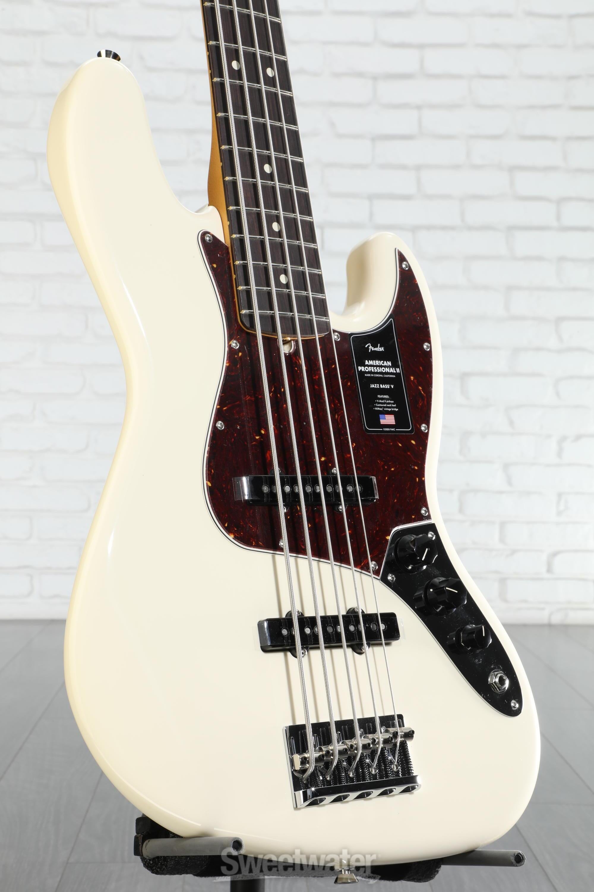 Fender American Professional II Jazz Bass V - Olympic White